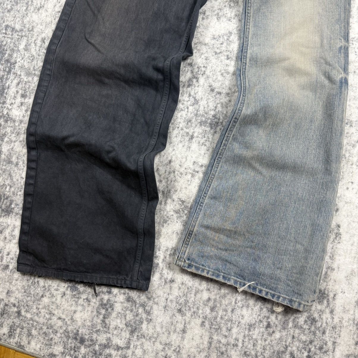 Balenciaga Balenciaga Fifty-Fifty Destroyed ‘Black/Blue’ Jeans Size US 30 / EU 46 - 3 Thumbnail
