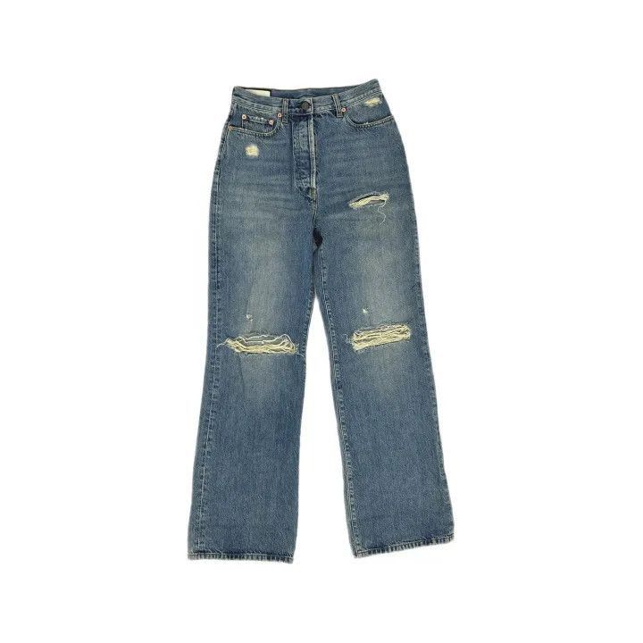 Gucci Gucci Distressed Blue High-Waisted Jeans-2507 Size 25" / US 0 / IT 36 - 8 Thumbnail