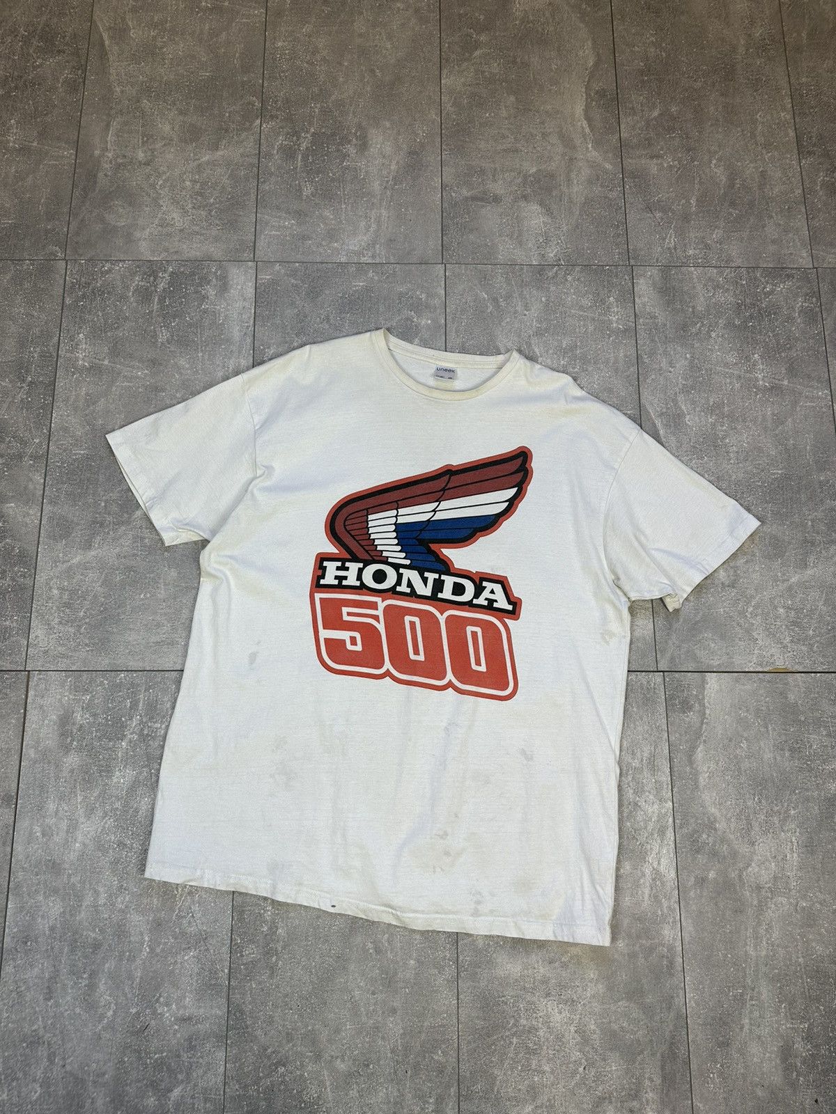 Honda Men’s vintage distressed Honda 500 racing tee Size US XXL / EU 58 / 5 - 1 Thumbnail