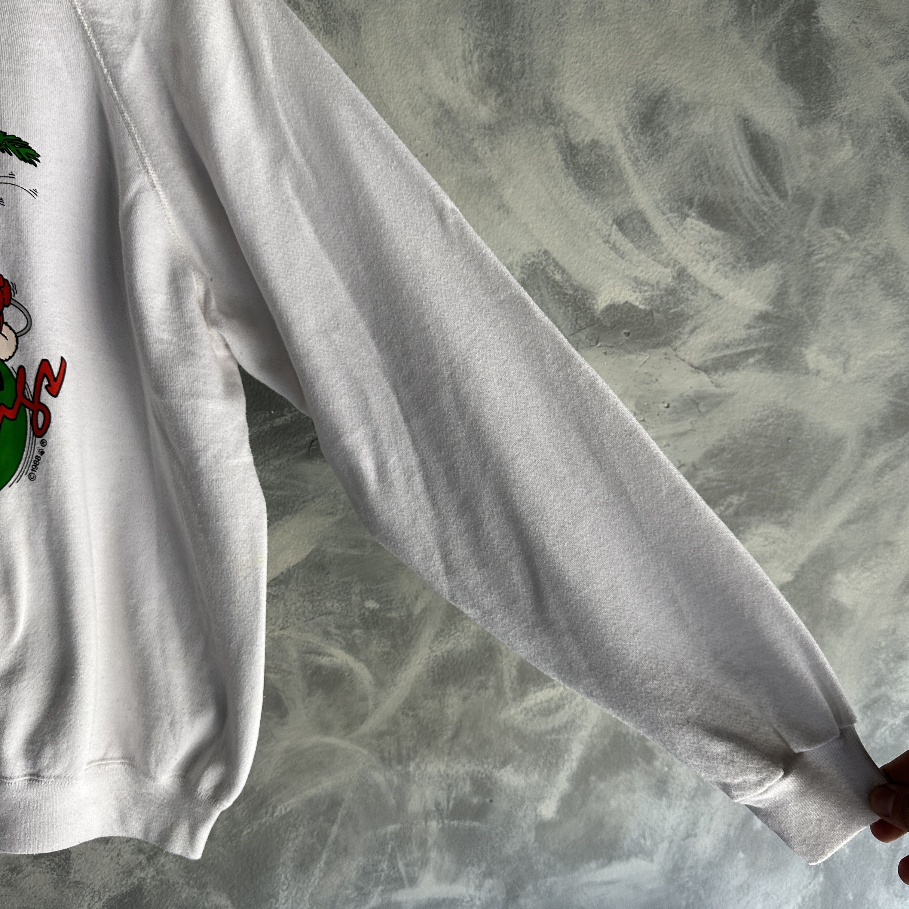 Other Vtg Christmas Sweatshirt Seasons Greetings Mouse Ornament 80 Size US XL / EU 56 / 4 - 6 Thumbnail