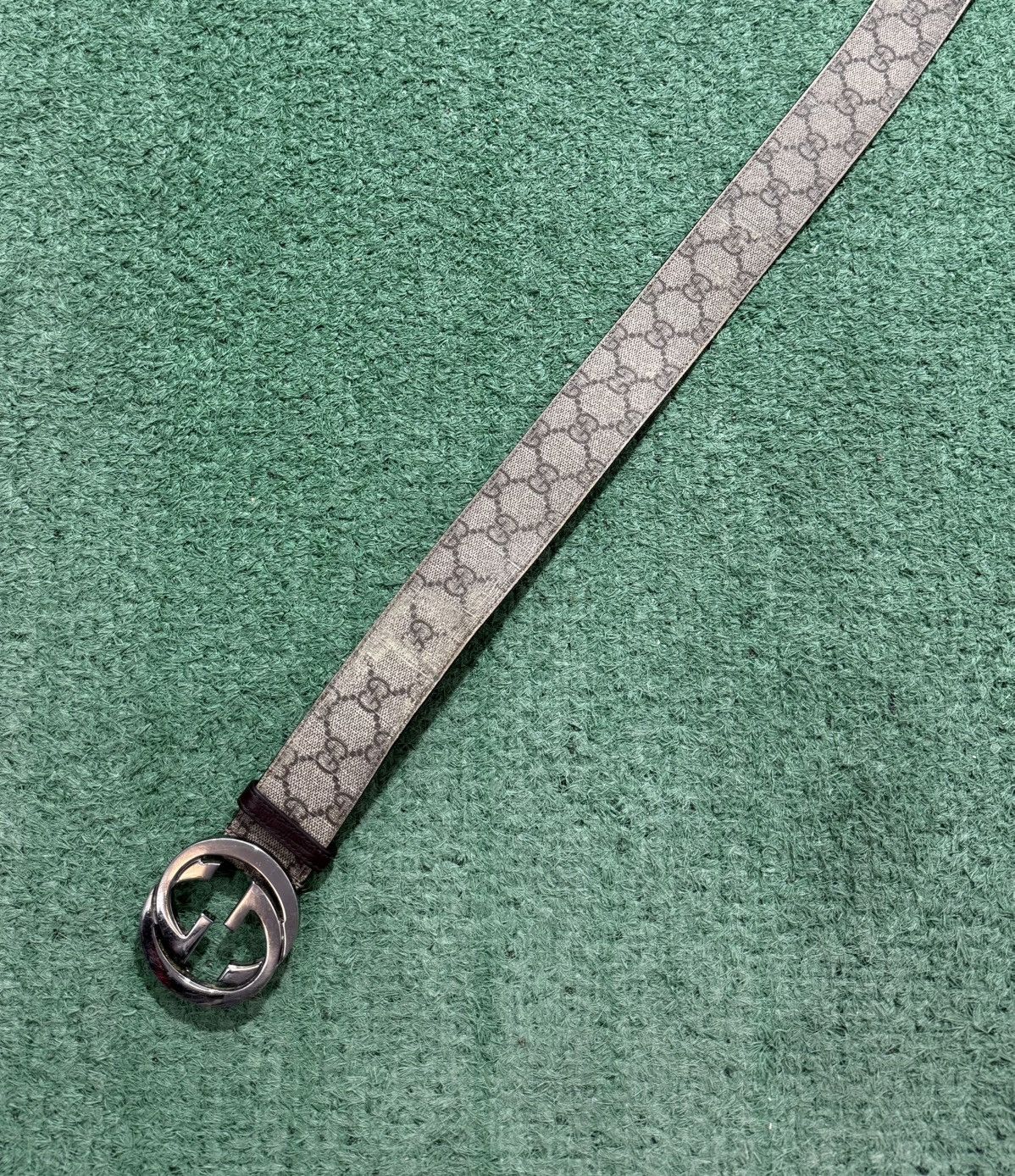 Gucci GG Supreme Beige Belt Monogram