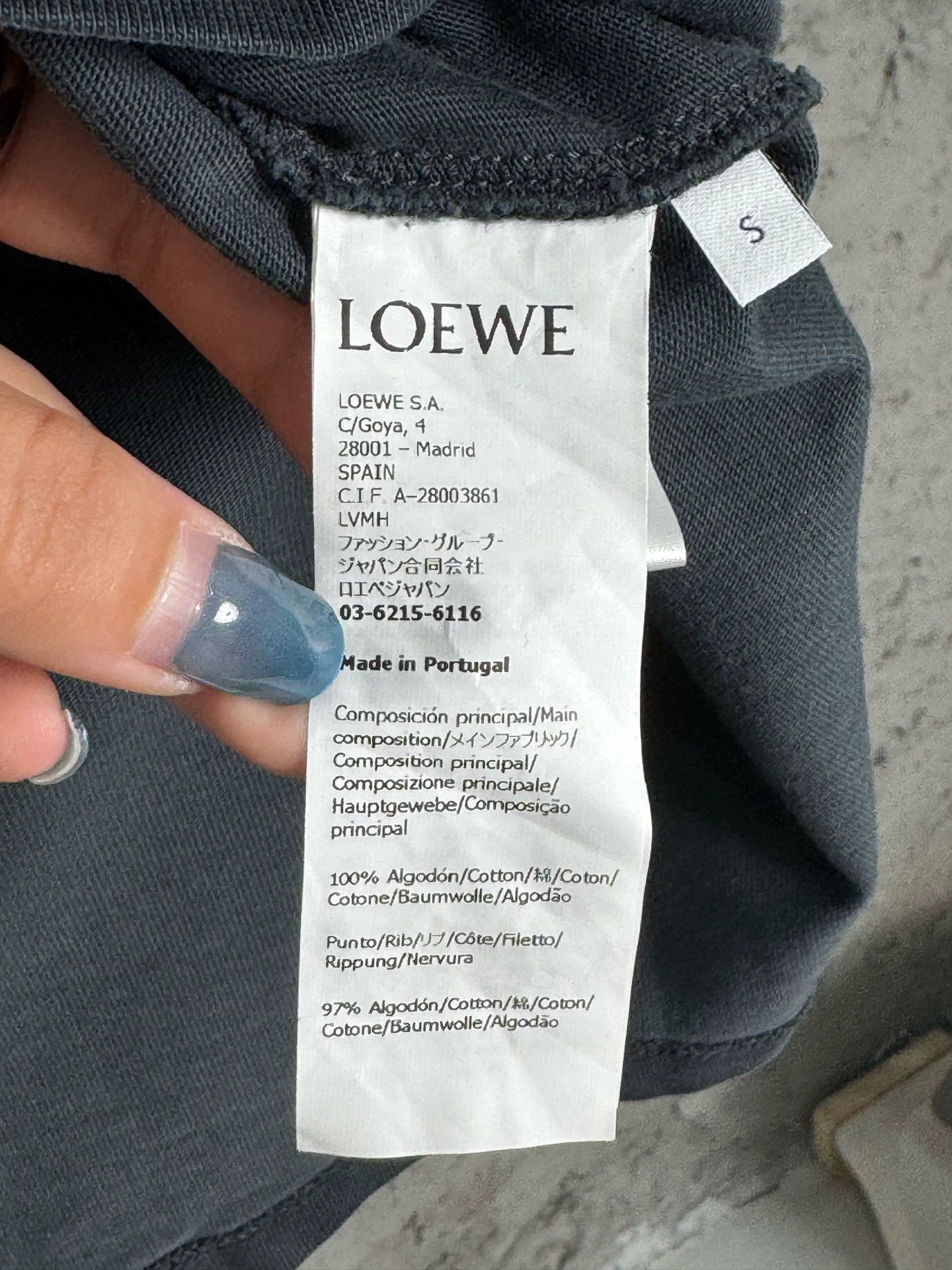Loewe Loewe Distressed Wash Cuff Logo SS Tee S New Size US S / EU 44-46 / 1 - 7 Thumbnail