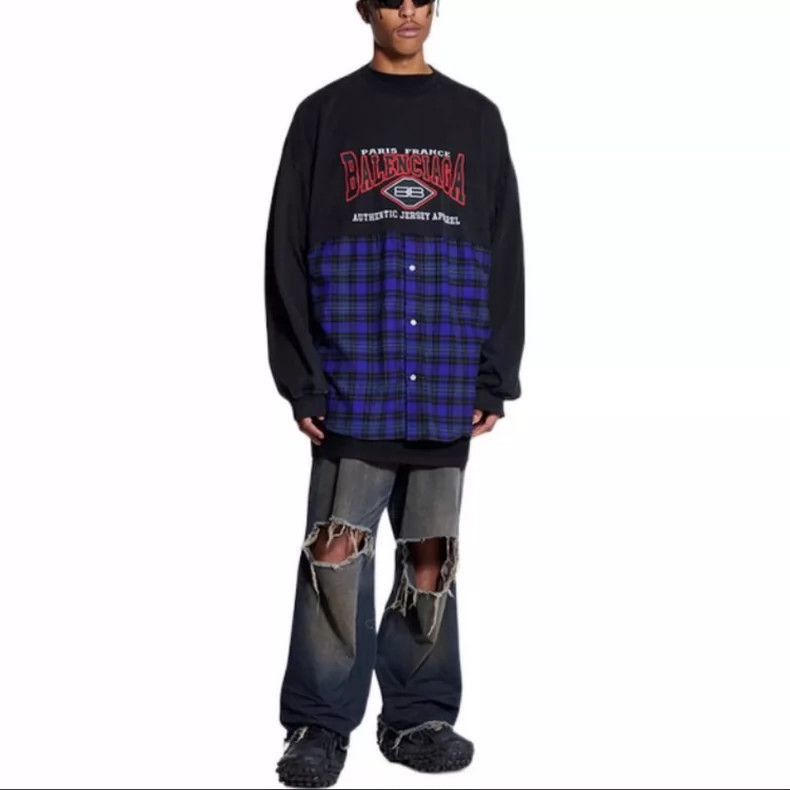Balenciaga Balenciaga Embroidered Logo Patch Long Sleeve Shirt-2506 Size US M / EU 48-50 / 2 - 8 Thumbnail