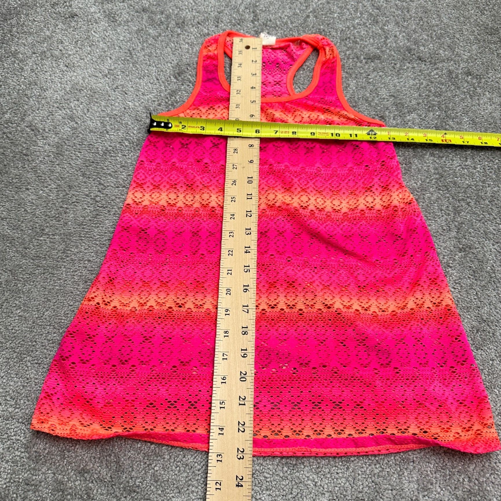 Ocean Pacific Ocean Pacific Tank Eyelet Juniors M Pink Orange Racerback Summer Sun Size M / US 6-8 / IT 42-44 - 7 Thumbnail