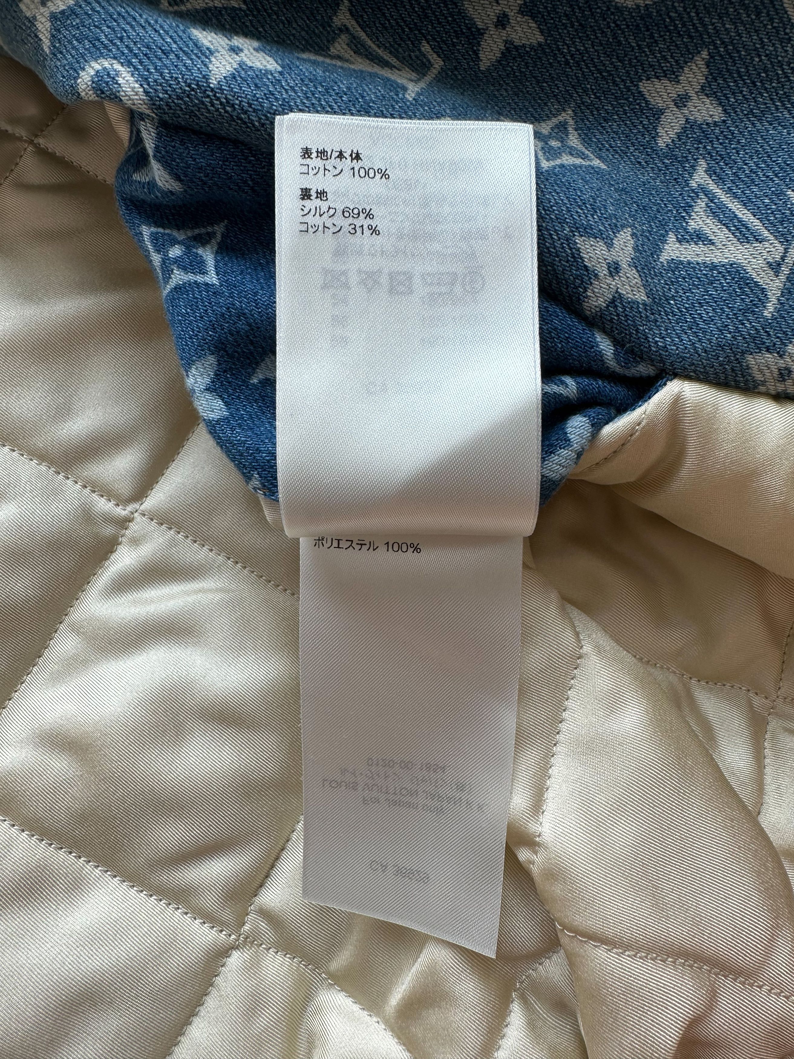 Louis Vuitton Louis Vuitton Blue Monogram Distressed Floral Jacket Size US XL / EU 56 / 4 - 10 Thumbnail