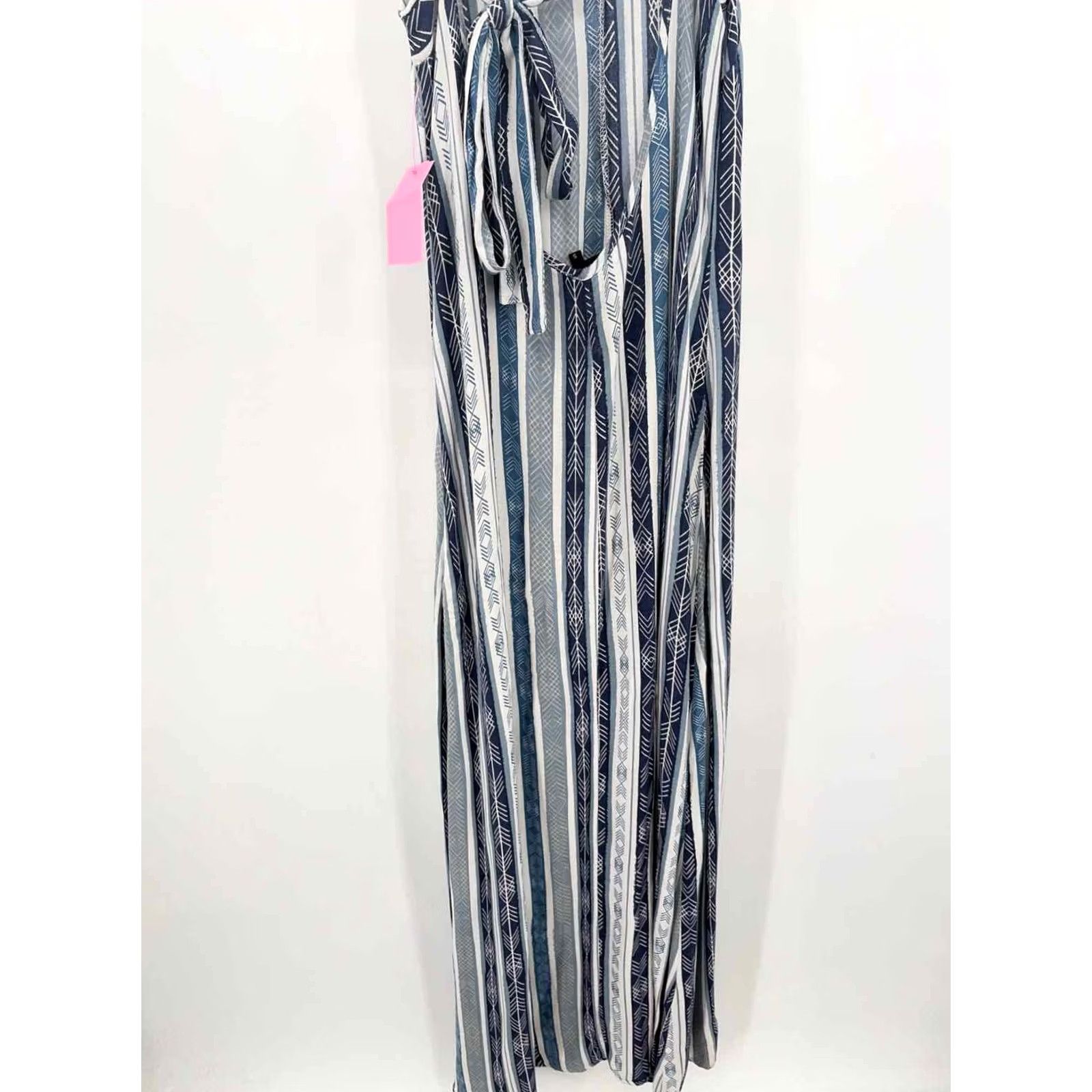 Vintage Olivaceaous Blue Maxi Sleeveless Dress Small Size S / US 4 / IT 40 - 4 Thumbnail