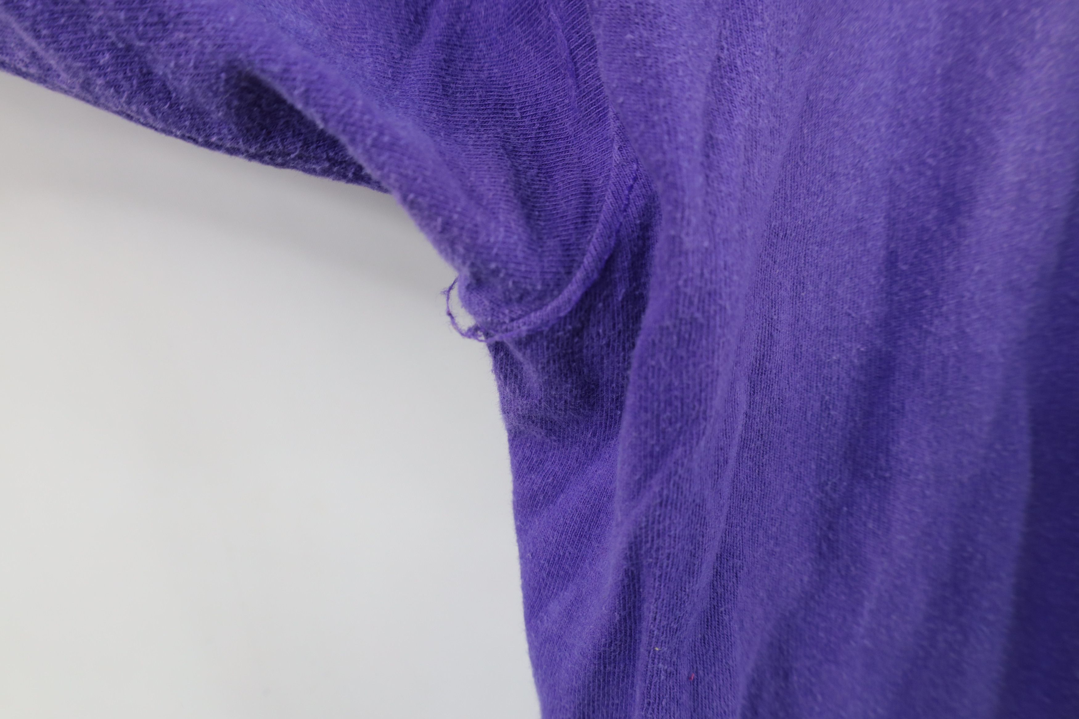 Vintage Vintage 90s Streetwear Heavyweight Cotton T-Shirt Purple Size US XXL / EU 58 / 5 - 4 Thumbnail