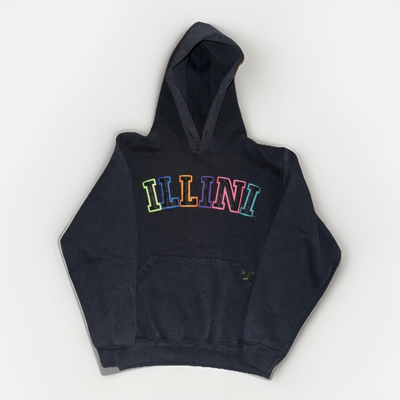 Vintage Wide World Sportswear Hoodie Black S 18x22 Illini Spellout Size US S / EU 44-46 / 1 - 1 Thumbnail