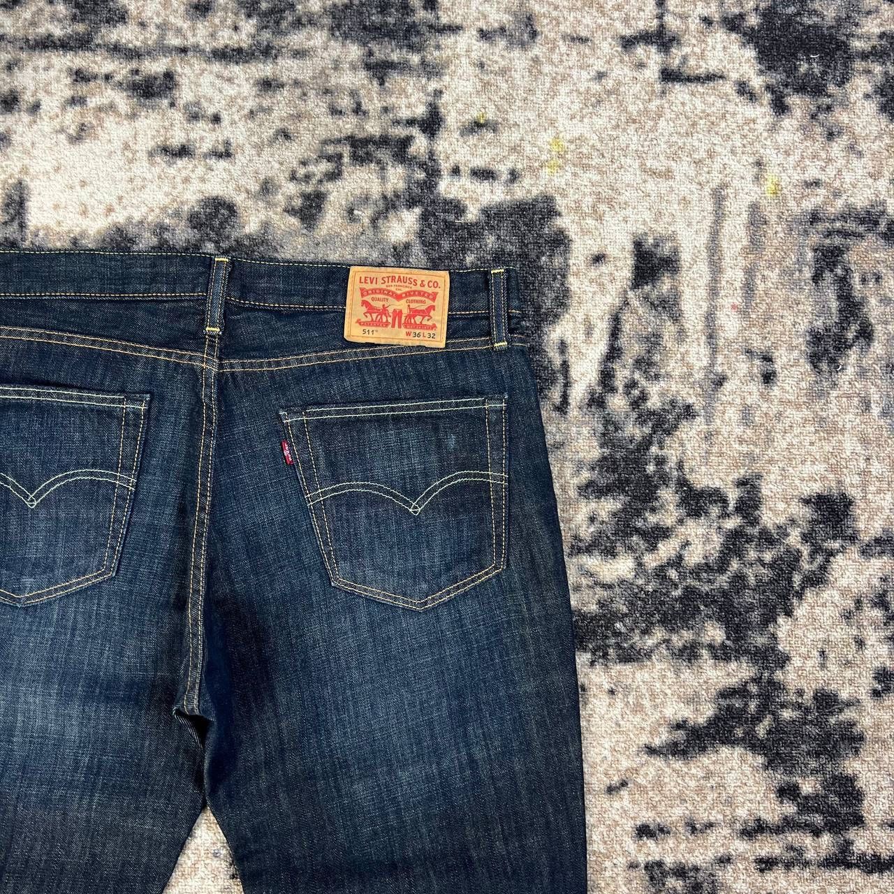 Levi's 511 Levis Vintage Y2K Dark Blue Denim Jeans Streetwear Style Size US 36 / EU 52 - 3 Thumbnail