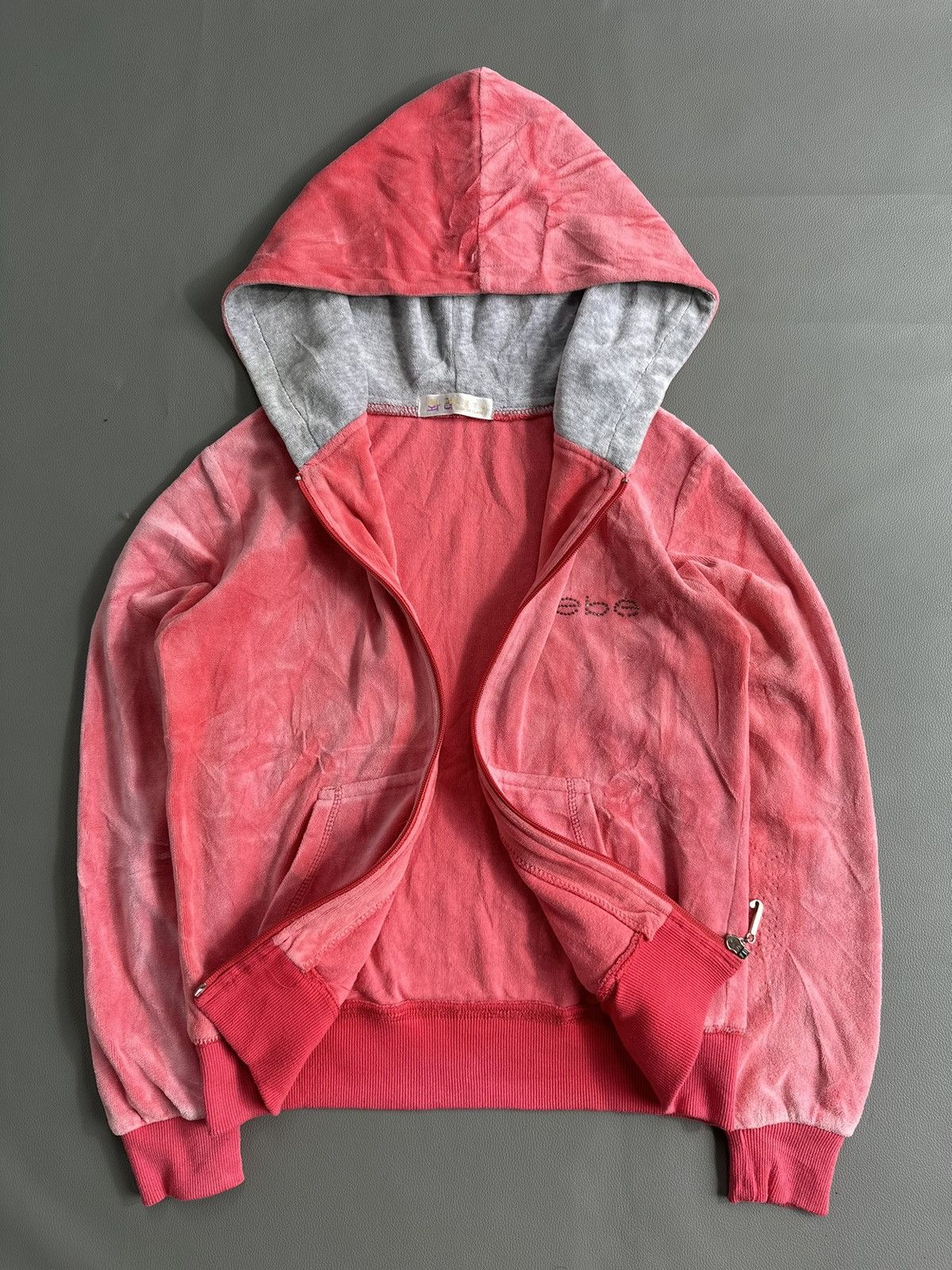 Beauty Beast BEBE GLITTER PINK VELVET ZIP HOODIE IFSIXWASNINE LGB STYLE Size S / US 4 / IT 40 - 7 Thumbnail
