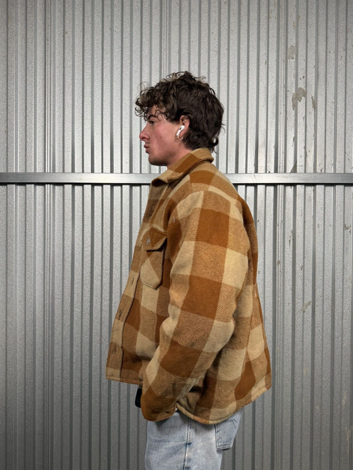 Other 60s Vintage Woolrich Plaid Fleece Western Jacket Size US L / EU 52-54 / 3 - 4 Thumbnail