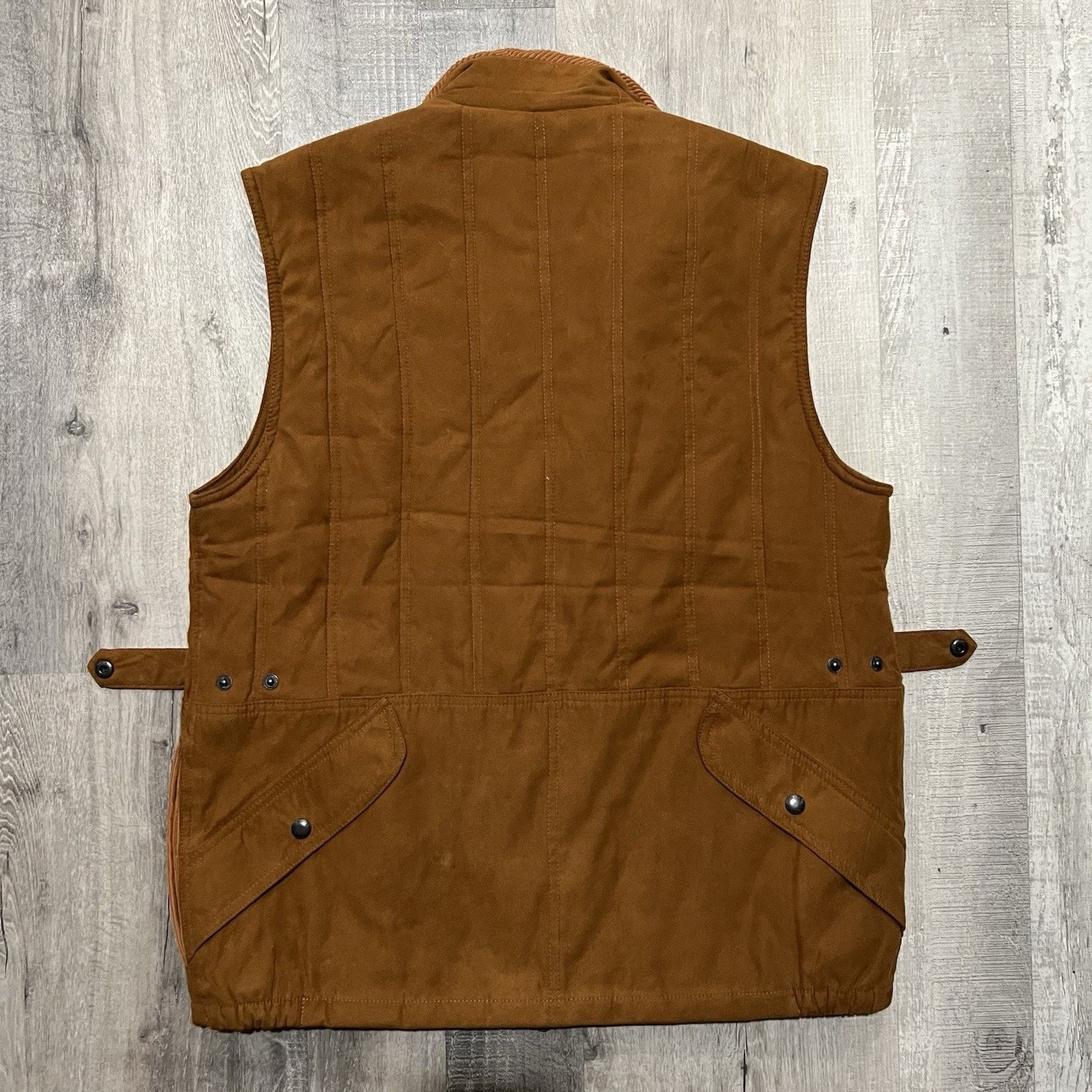 Orvis Orvis Vest Faux Suede Polyester Men M Brown Corduroy Trim Size US M / EU 48-50 / 2 - 2 Thumbnail