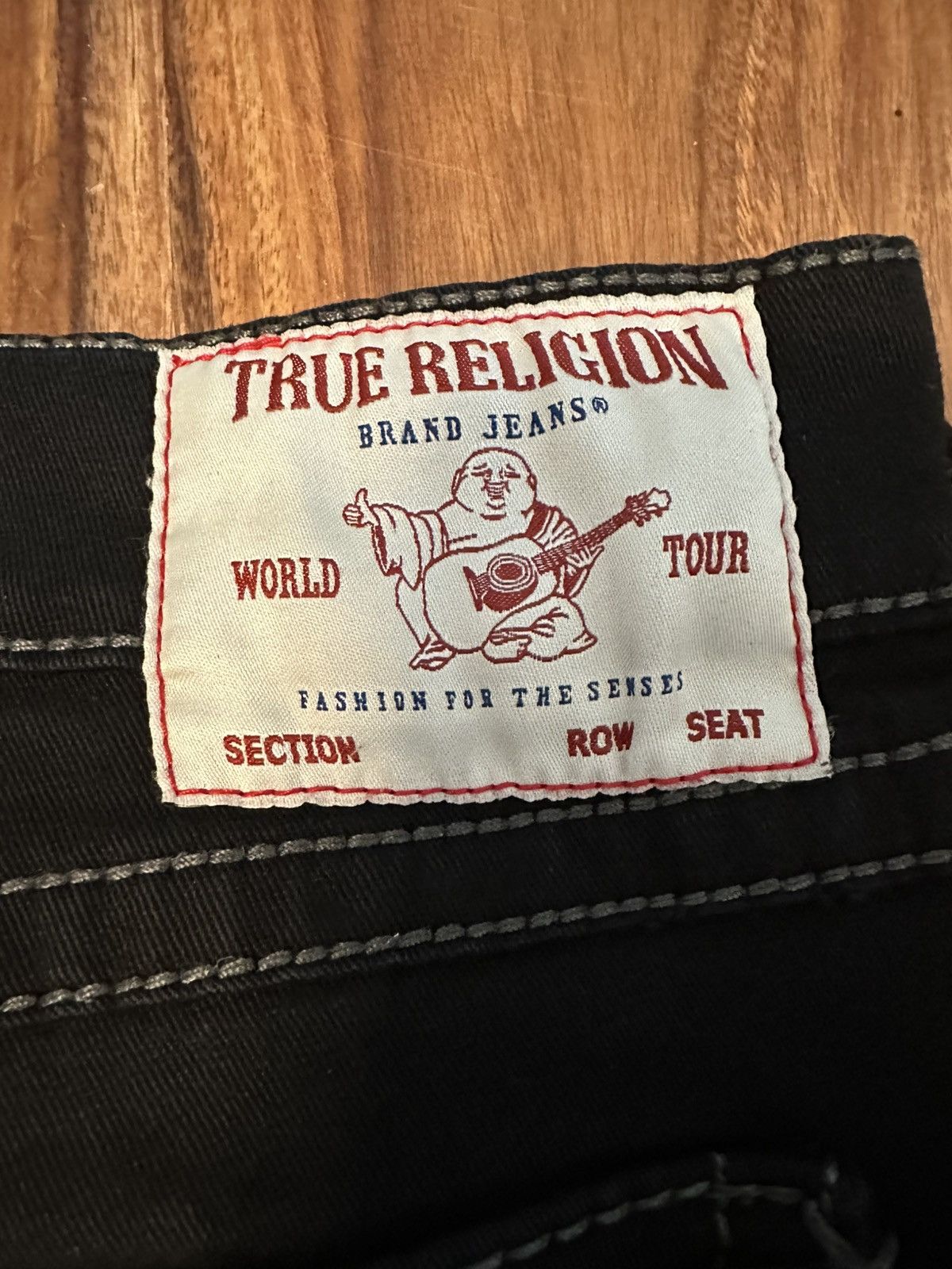 True Religion TRUE RELIGION RICKY STRAIGHT GREY ON BLACK JEANS Size US 38 / EU 54 - 2 Thumbnail