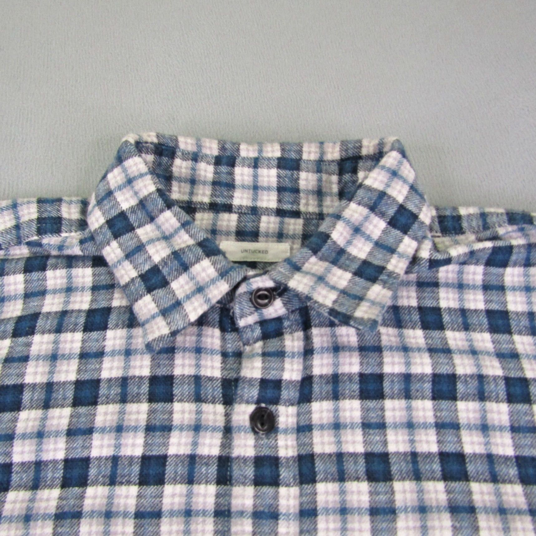Gap VINTAGE Gap Flannel Shirt Men Medium Long Sleeve Button-Up Casual Outdoor Cotton Plaid Blue 90s Mens Size US M / EU 48-50 / 2 - 2 Thumbnail