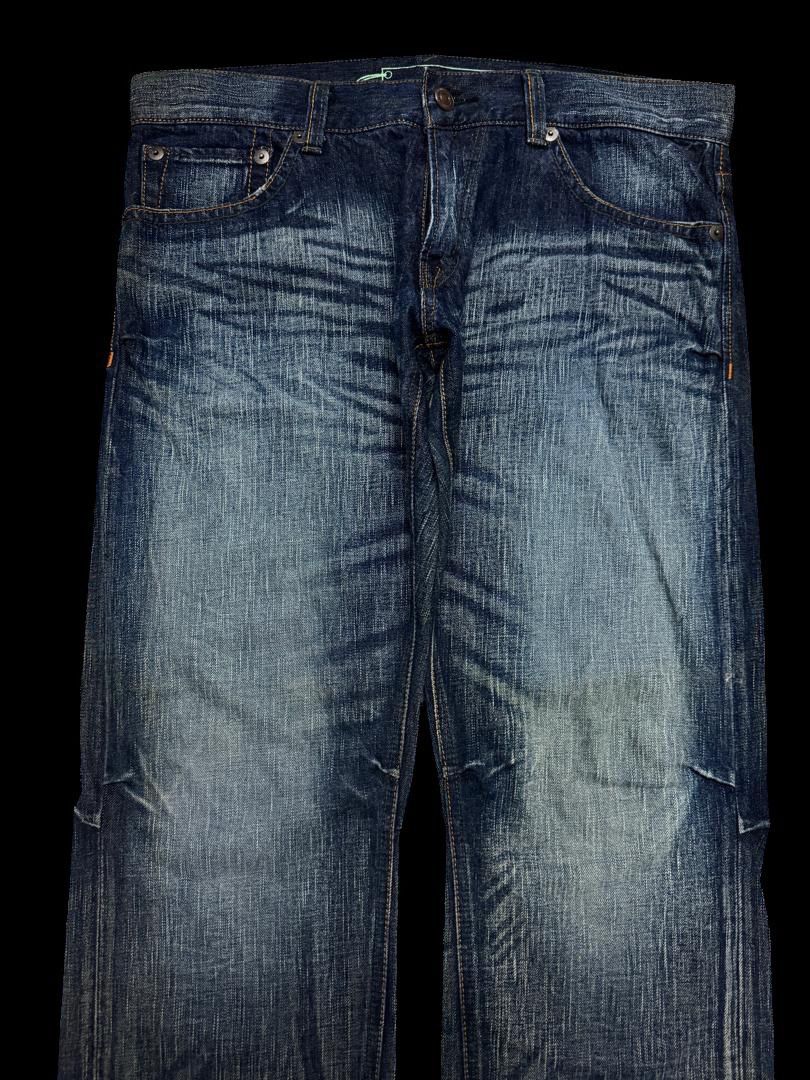 Japanese Brand INSANE Vintage Japanese Bison Sick Washed Bootcut Jean Rare Size US 35 - 3 Thumbnail