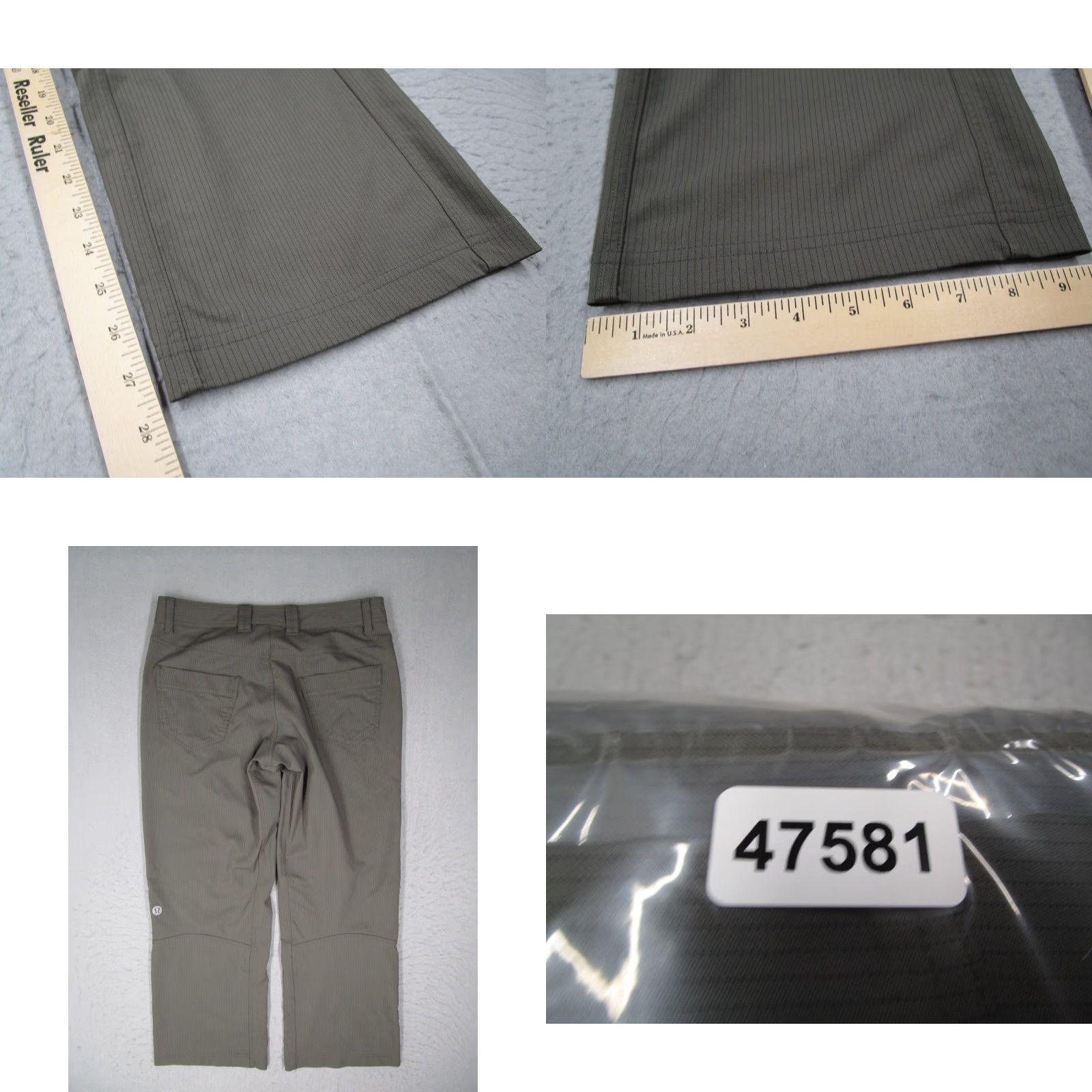 Lululemon Lululemon Athletica Pants Men 32 Gray Classic Chino Flat Front Casual Workwear 32x27 Mid Rise Nylon Blend Logo Stripe Shirt? Size US 32 / EU 48 - 8 Thumbnail