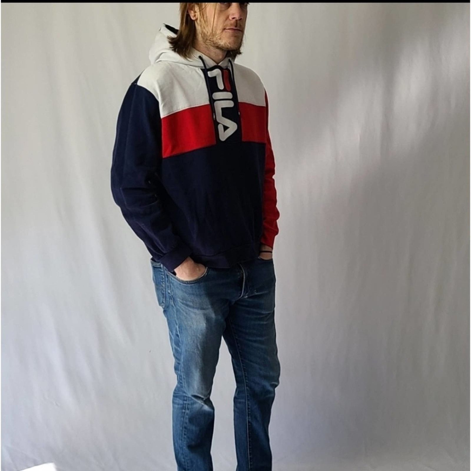 Fila Fila Colorblock Pullover Hoodie - L Size US L / EU 52-54 / 3 - 7 Thumbnail