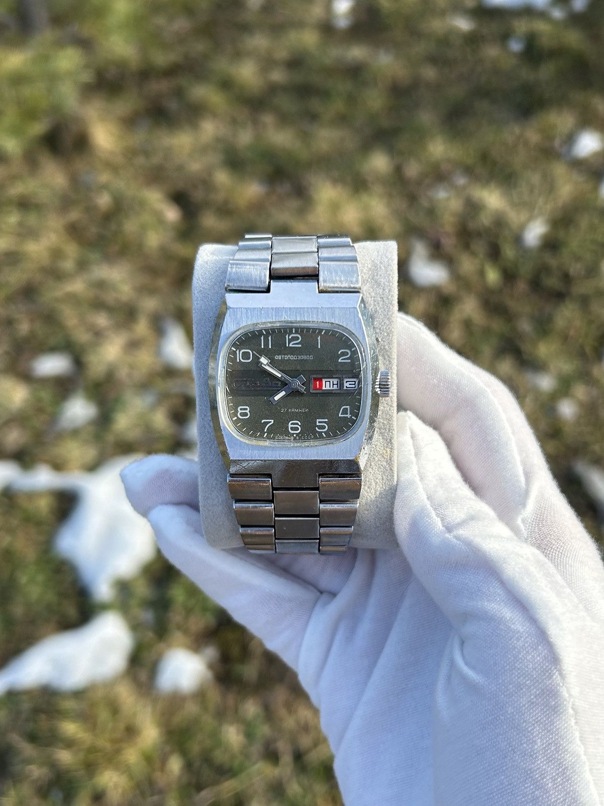 Vintage Vintage Slava Watch USSR Soviet Automatic Massive 1980s Size ONE SIZE - 1 Thumbnail