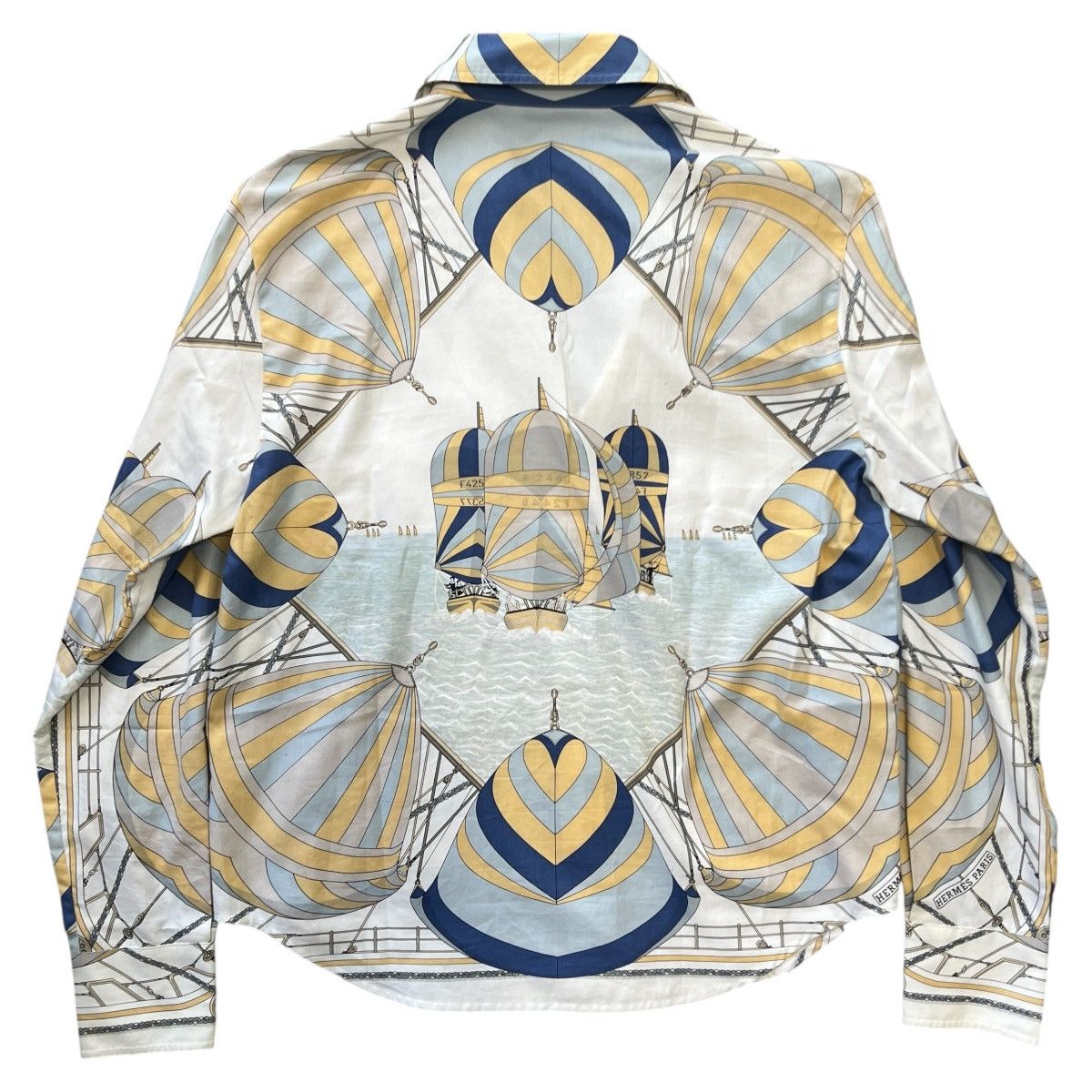 Hermes HERMÈS Vintage Silk Yacht Shirt - Martin Margiela Star Tag Size US S / EU 44-46 / 1 - 8 Thumbnail