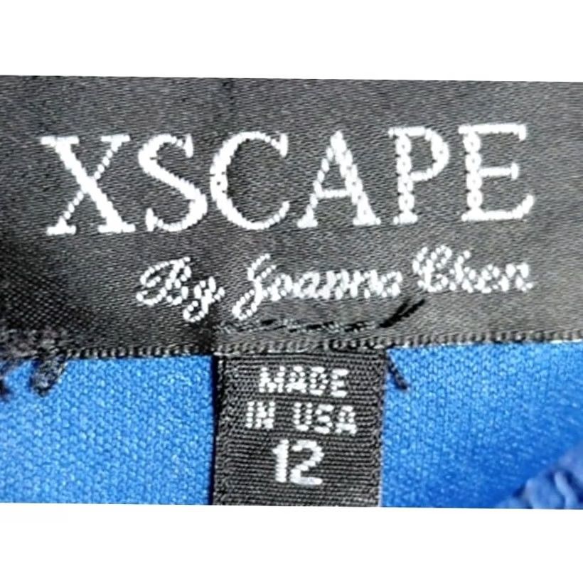 Vintage XSCAPE By Joanna Chen Dress Women Size 12 Blue Solid Lace Sleeveless Size XL / US 12-14 / IT 48-50 - 3 Thumbnail