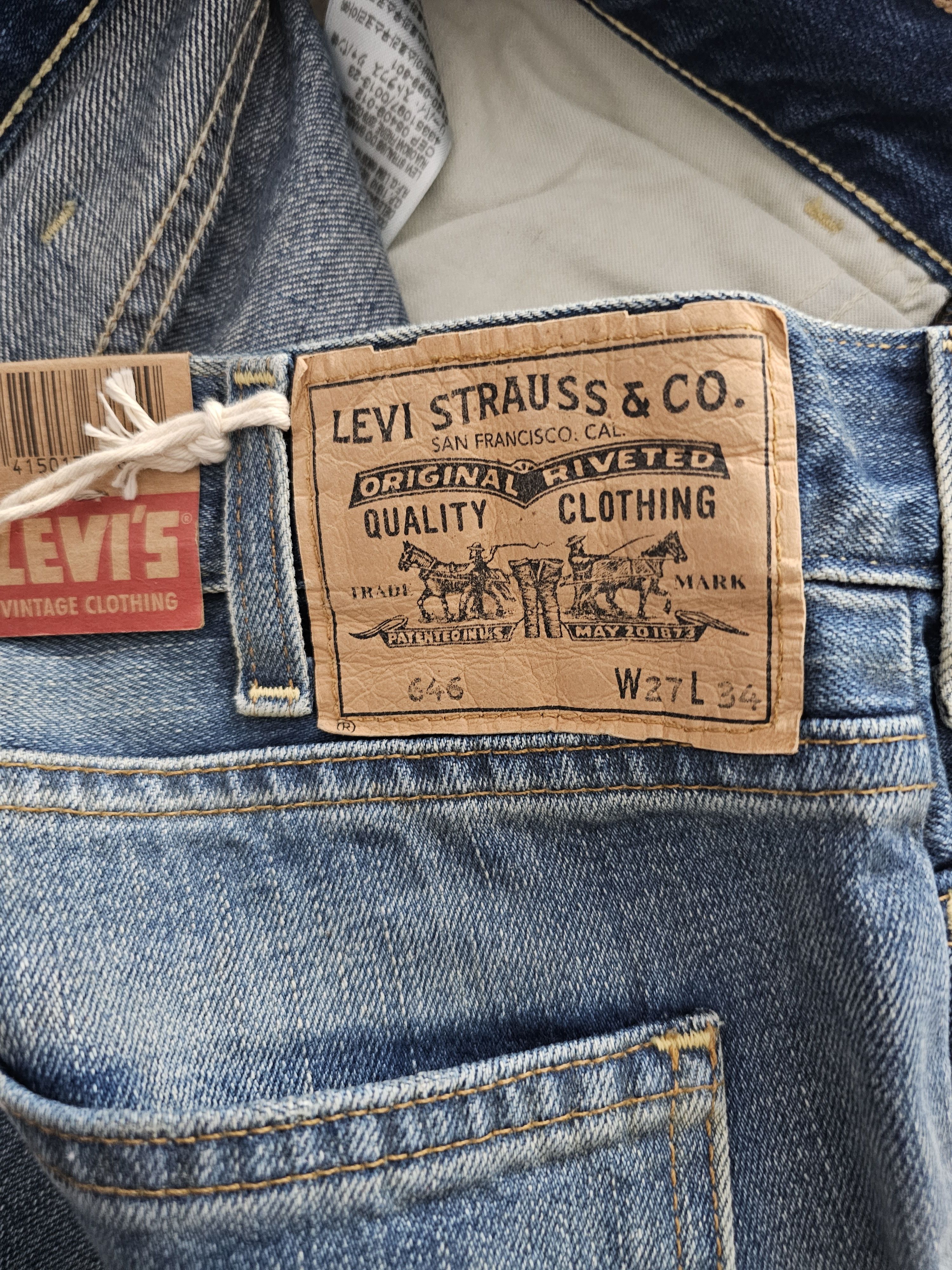 Levi's Vintage Clothing NWT Levi's Vintage Clothing 1960's 646 Flare W27L34 Big E Size 27" / US 4 / IT 40 - 9 Thumbnail