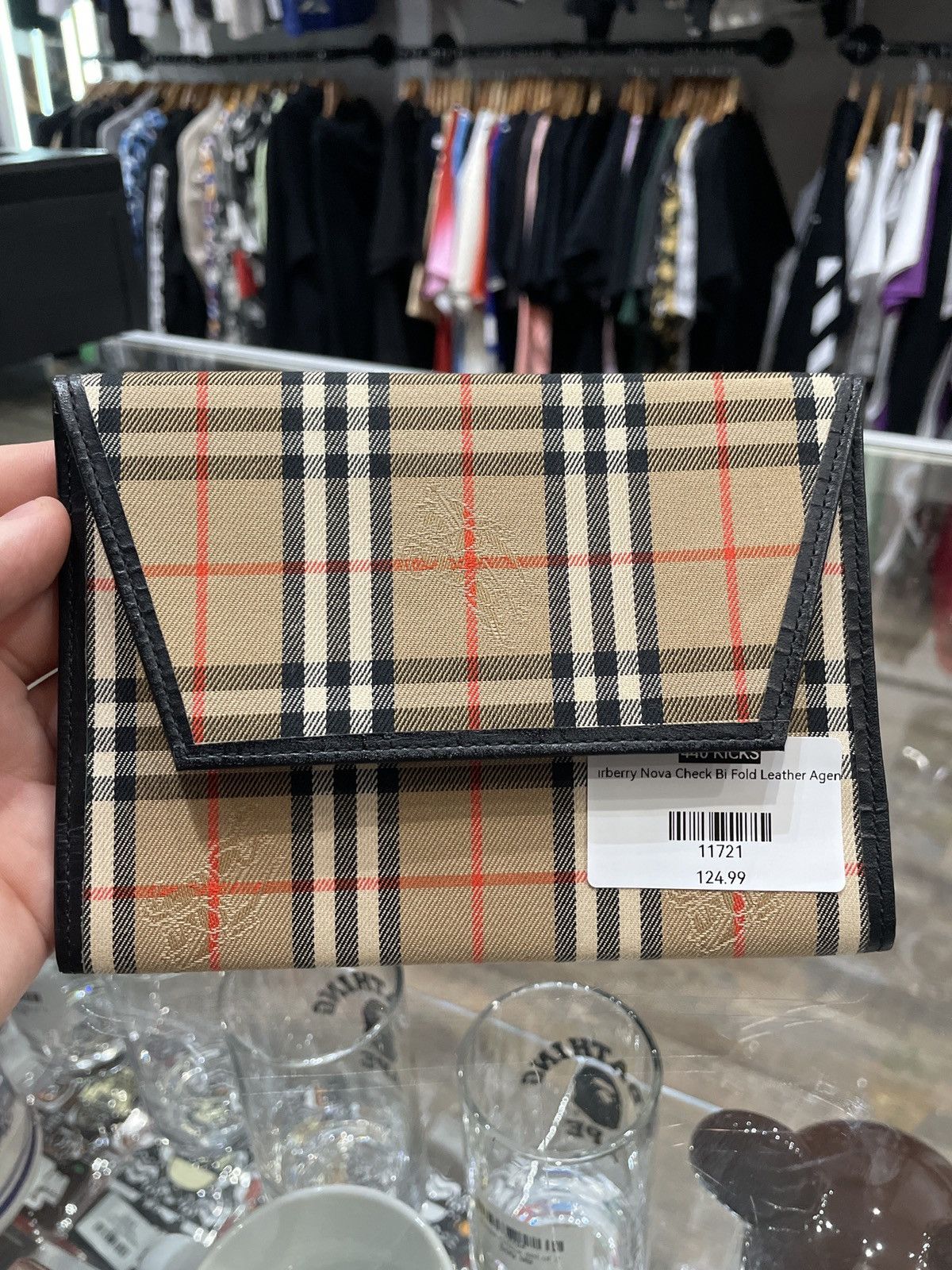 Burberry Burberry Nova Check Bi Fold Leather Agenda Size ONE SIZE - 1 Thumbnail