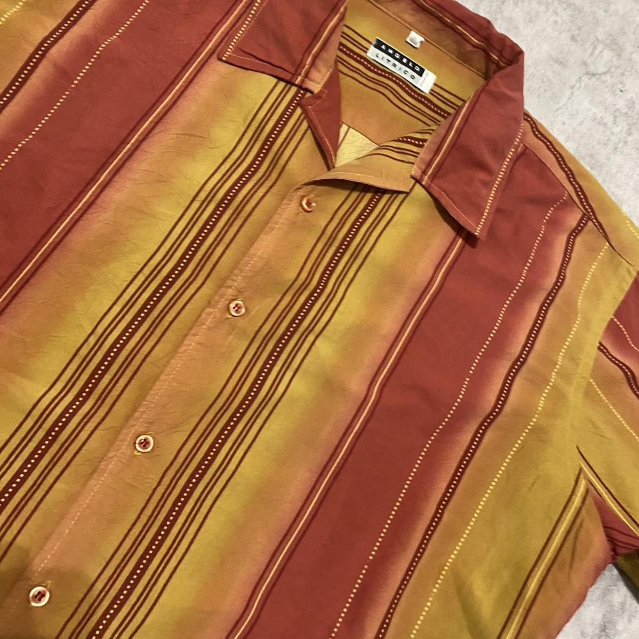 Other Orange and yellow striped button up shirt #retro Size US L / EU 52-54 / 3 - 2 Thumbnail