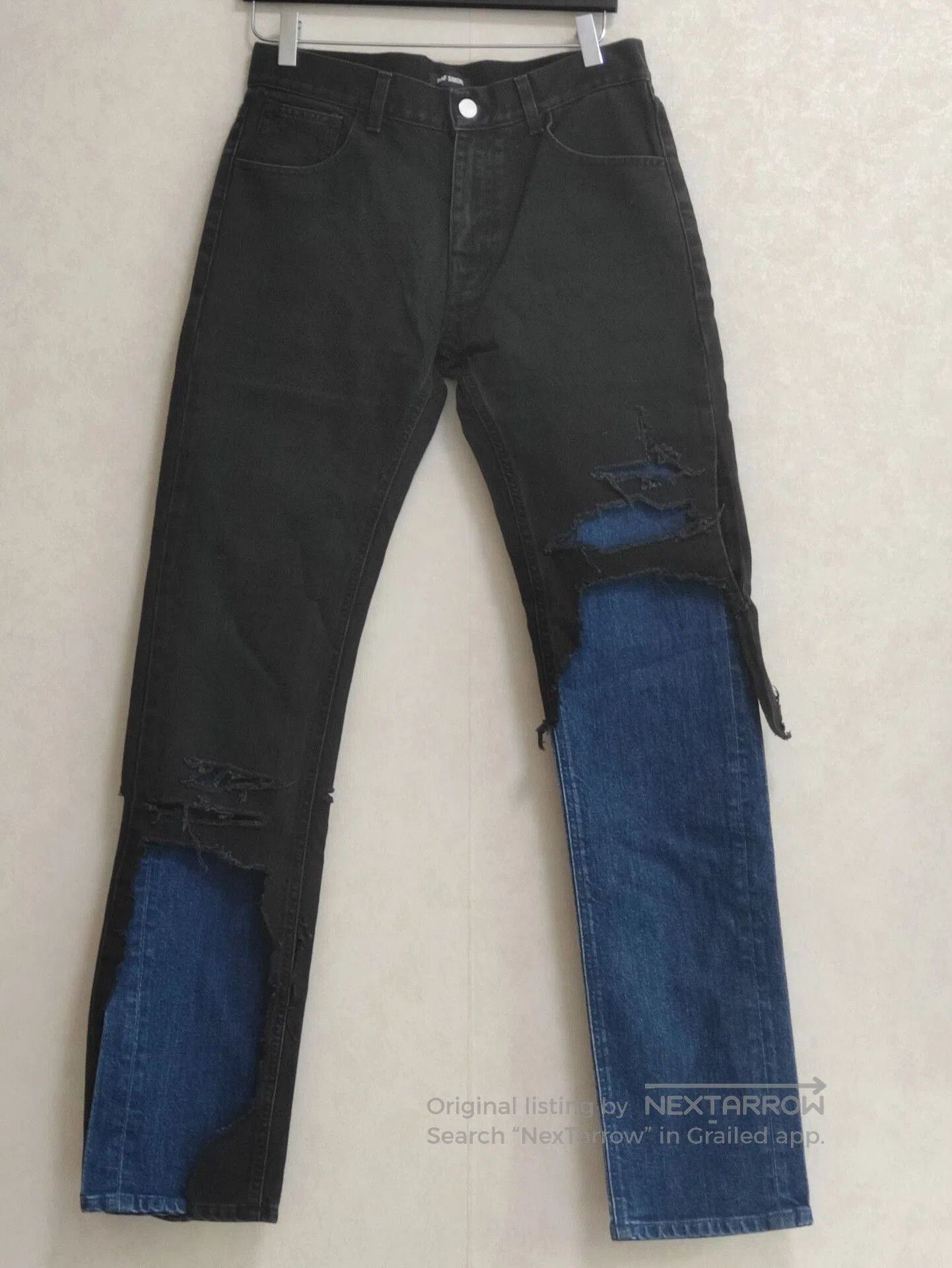 Raf Simons Raf Simons Show Distressed Double-Layer Jeans. Size US 29 - 1 Thumbnail