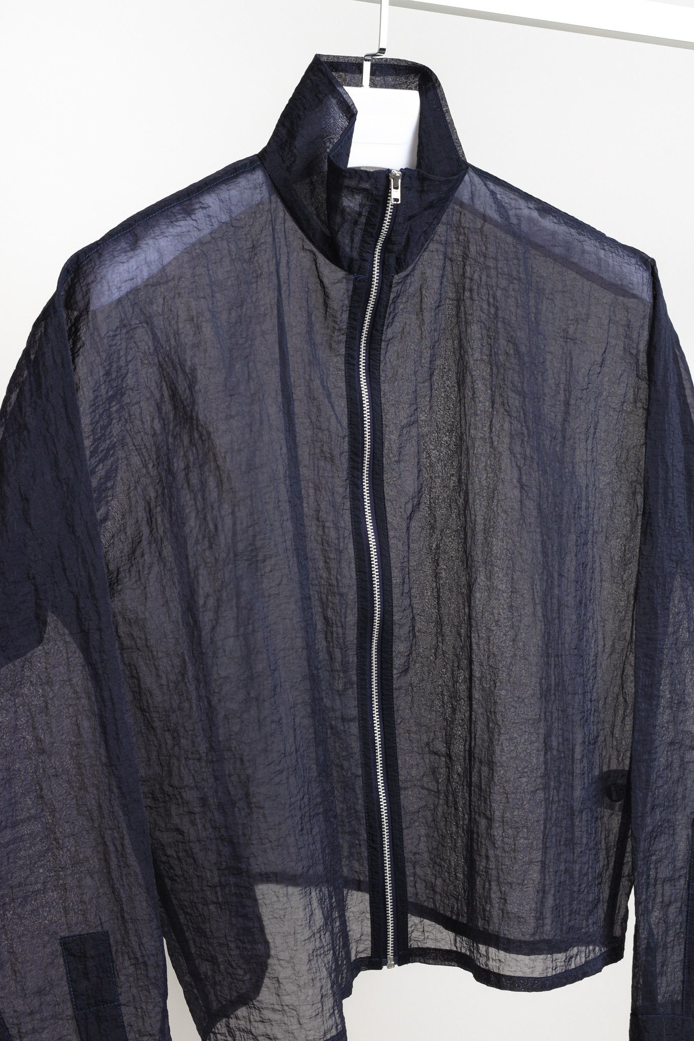 Cottweiler Cottweiler Textured Sheer Black Zip Mock Neck Boxy Shirt Size US XS / EU 42 / 0 - 3 Thumbnail