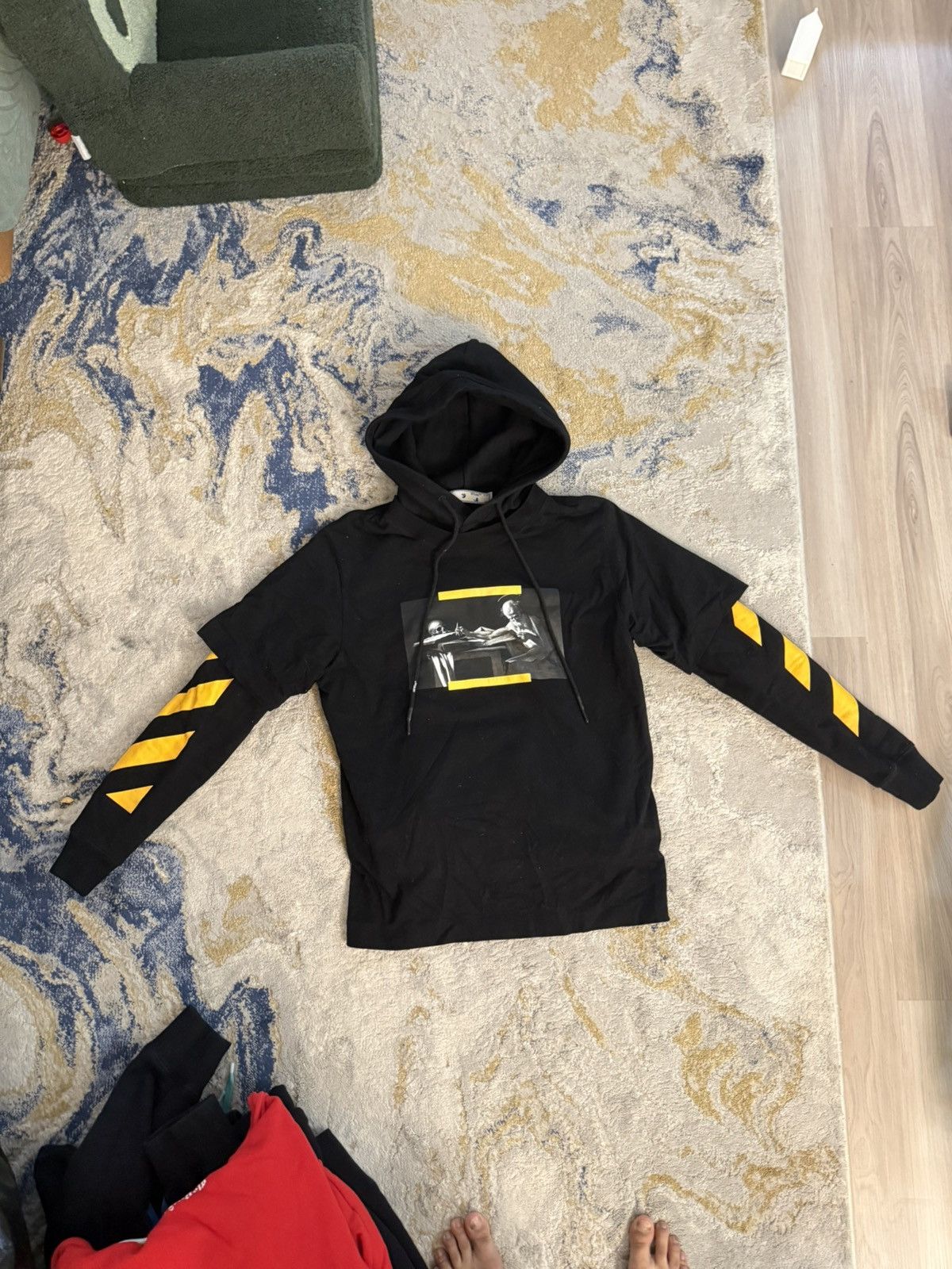 Off-White Offwhite black tshirt hoodie Size US XS / EU 42 / 0 - 1 Thumbnail