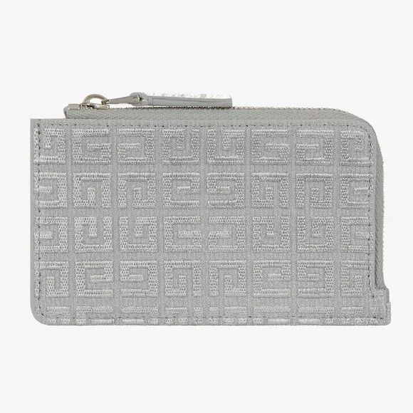 Givenchy GIVENCHY Silver Canvas 4G Card Case Wallet - NEW WITH TAGS Size ONE SIZE - 1 Thumbnail