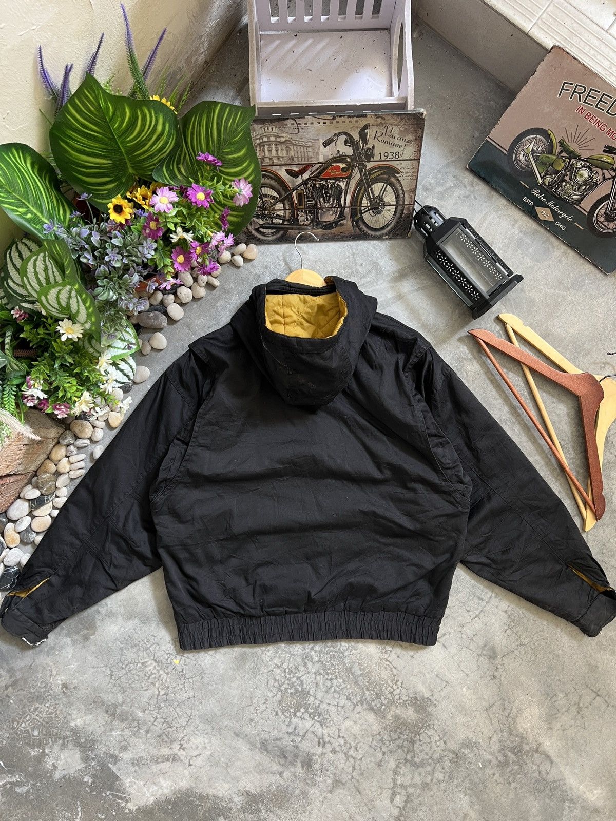 Japanese Brand × Vintage Vintage 🔥 Stadium Full Flower Bomber Jacket With Hoodie Size US L / EU 52-54 / 3 - 5 Thumbnail