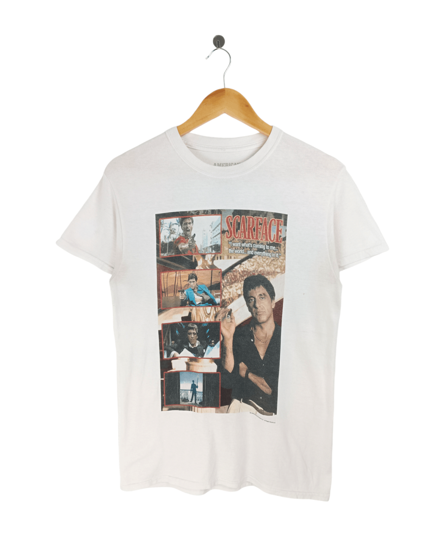 Vintage VINTAGE SCARFACE AL PACINO MAFIA GODFATHER MOVIE TEE Size US S / EU 44-46 / 1 - 1 Thumbnail