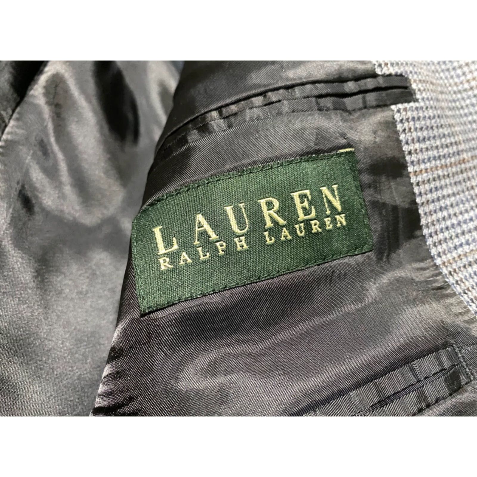 Ralph Lauren Lauren Ralph Lauren Blazer Mens 46 Multicolor Plaid Silk Wool Blend 2-Button Cardigan? Size 46R - 6 Thumbnail