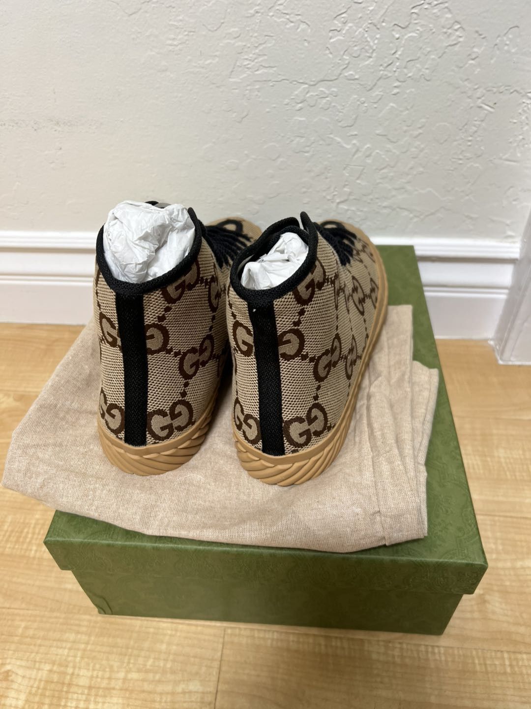 Gucci Gucci Maxi GG High Top Beige Ebony Size US 13 / EU 46 - 7 Thumbnail