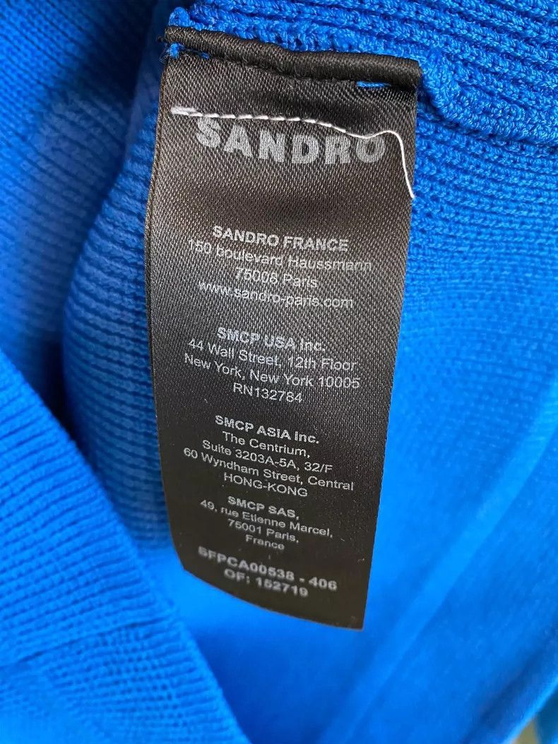 Celine Sandro Blue Knitted Top and Skirt Set Size ONE SIZE - 5 Thumbnail