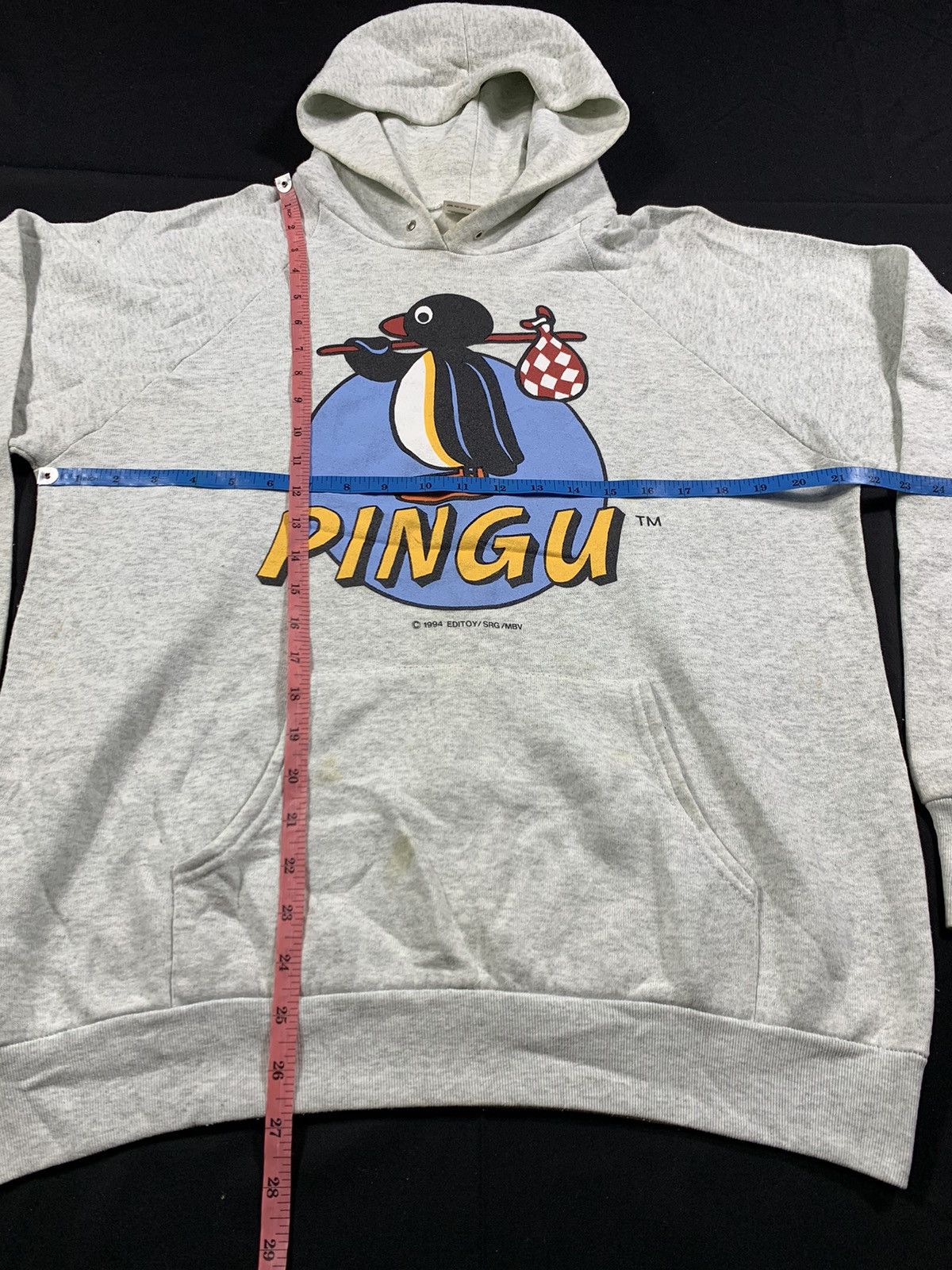 Cartoon Network × Fruit Of The Loom × Vintage Vintage 90s Pingu Editoy Cartoon Hoodie Size US L / EU 52-54 / 3 - 5 Thumbnail