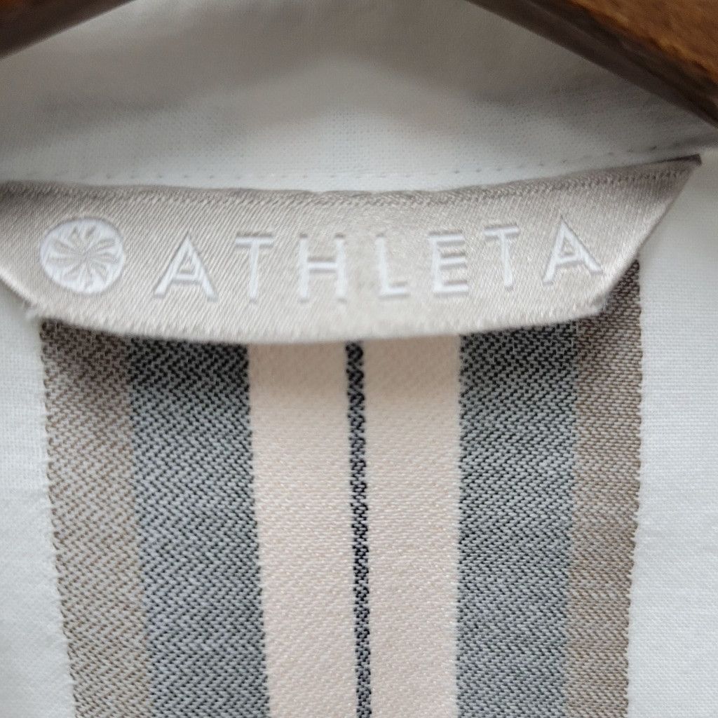 Athleta ATHLETA Marinwood White Button Up Back Stripe Long Size XS / US 0-2 / IT 36-38 - 8 Thumbnail