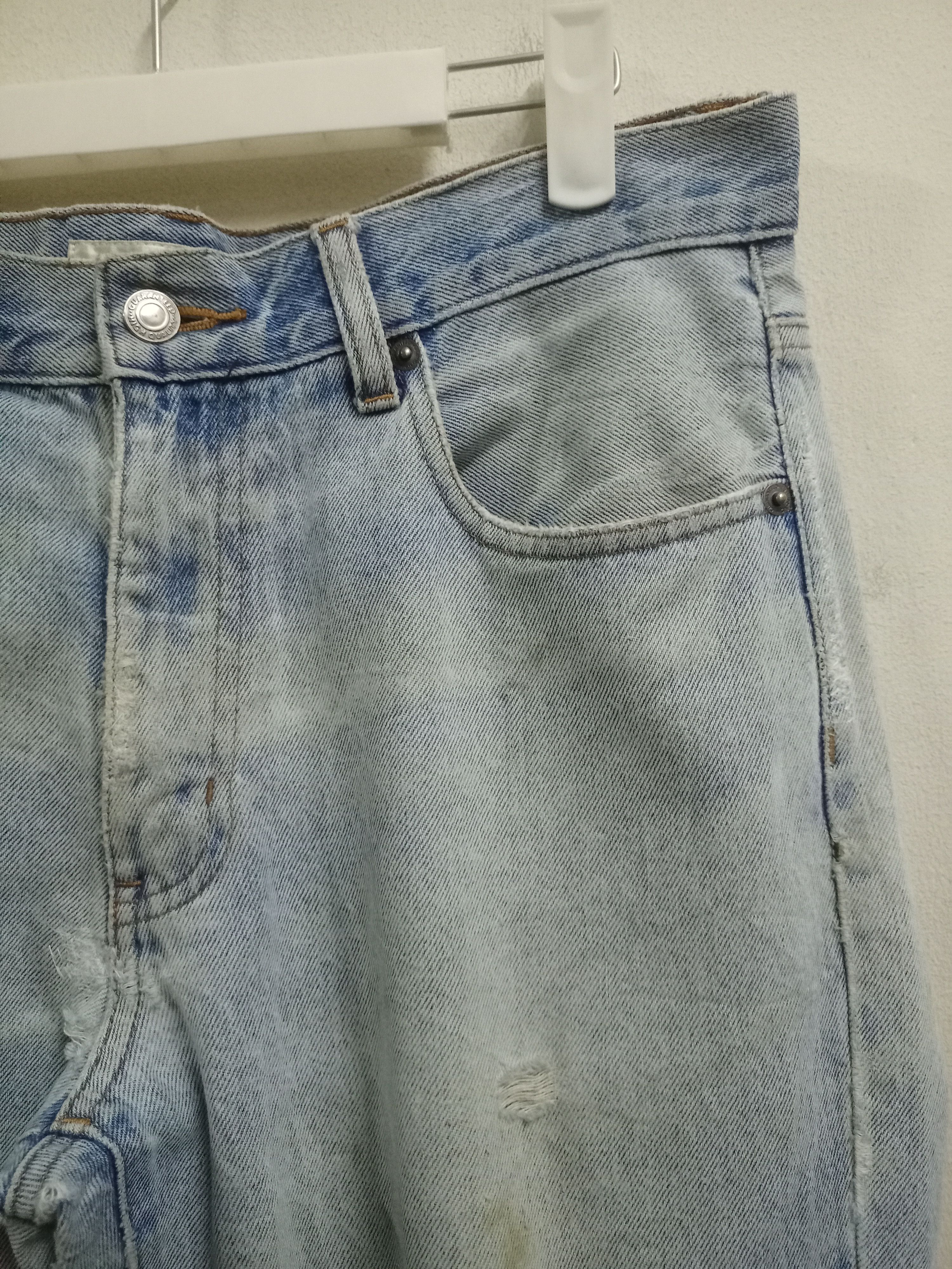 Japanese Brand Vintage Japanese Brand Distressed Loose Workwear Jeans Size US 31 - 5 Thumbnail