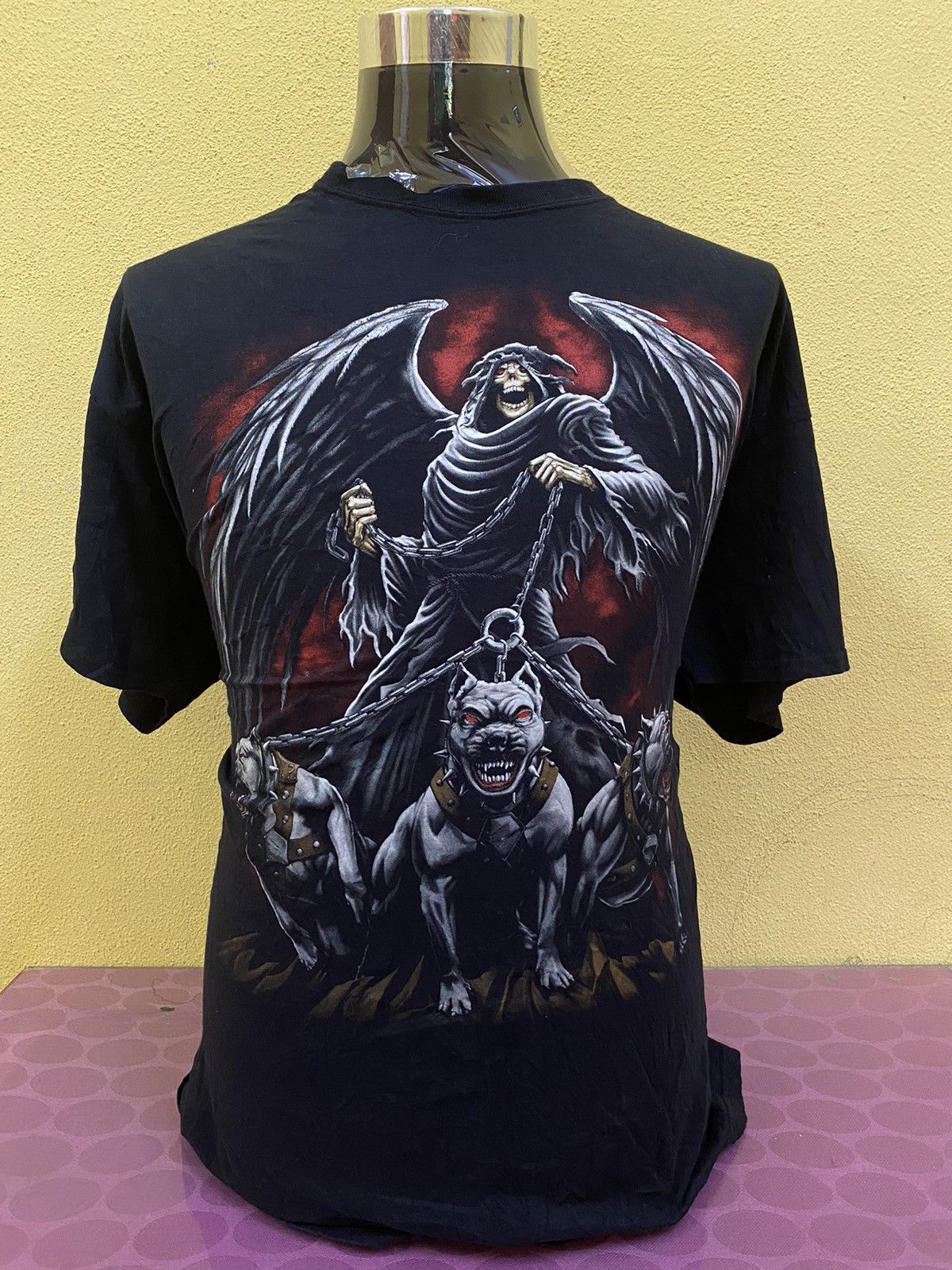 Affliction × Fruit Of The Loom × Vintage Vintage 2000s Affliction style Grim Reaper Skull Graphics Size US XXL / EU 58 / 5 - 2 Thumbnail
