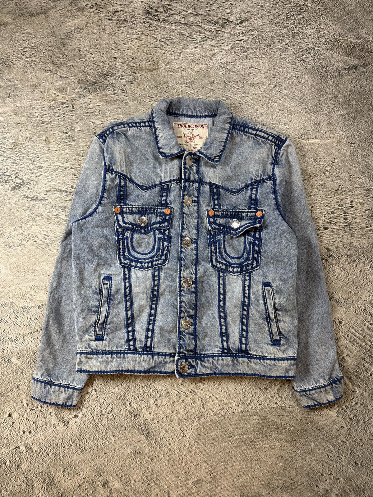 ジャケット・アウター 00s true religion patchwork denim jacket Streetwear × True Religion × Vintage True Religion Patchwork Rasta