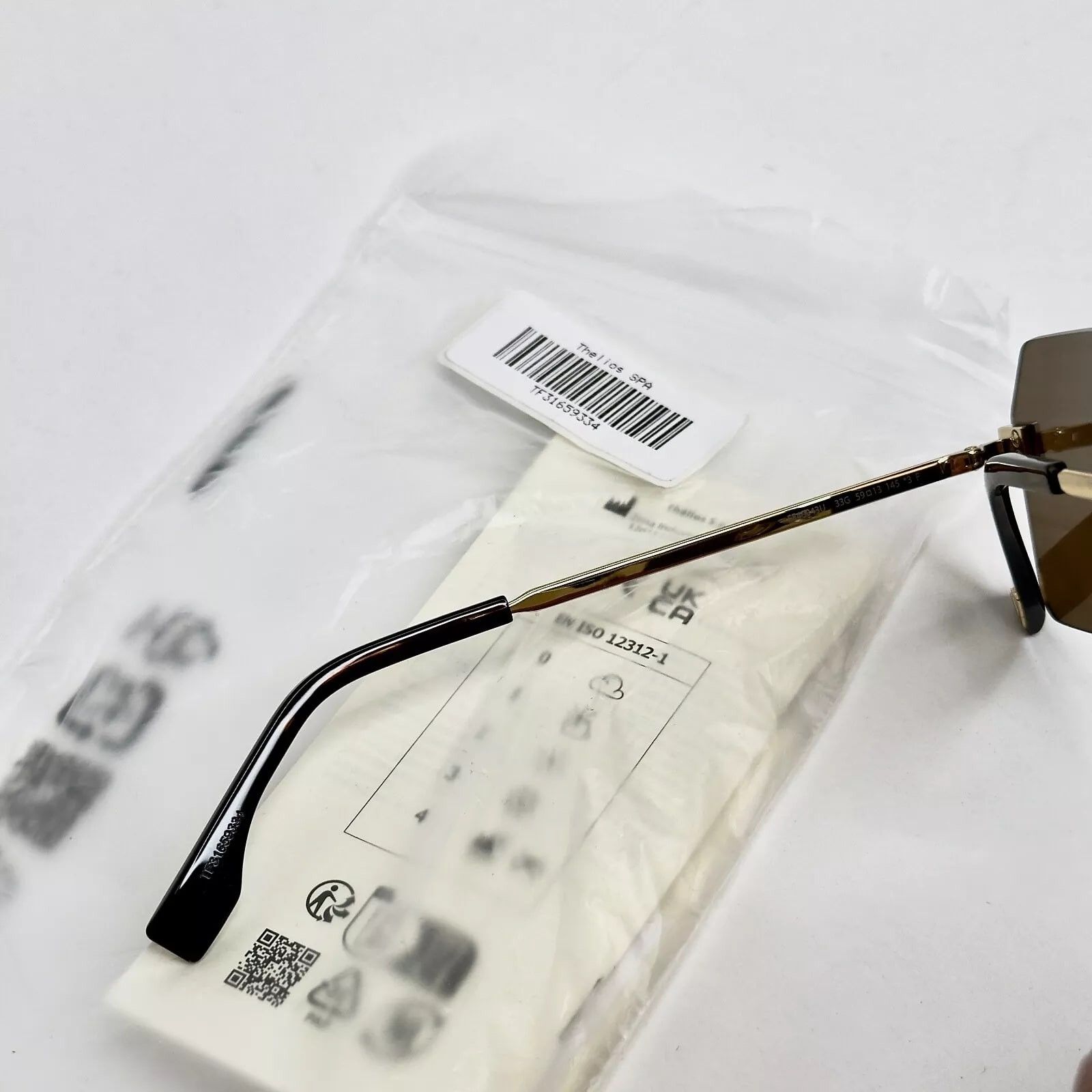 Fendi FENDI FS SKY 40043 Gold FF Mirrored Sunglasses FE40043U 33G Size ONE SIZE - 4 Thumbnail