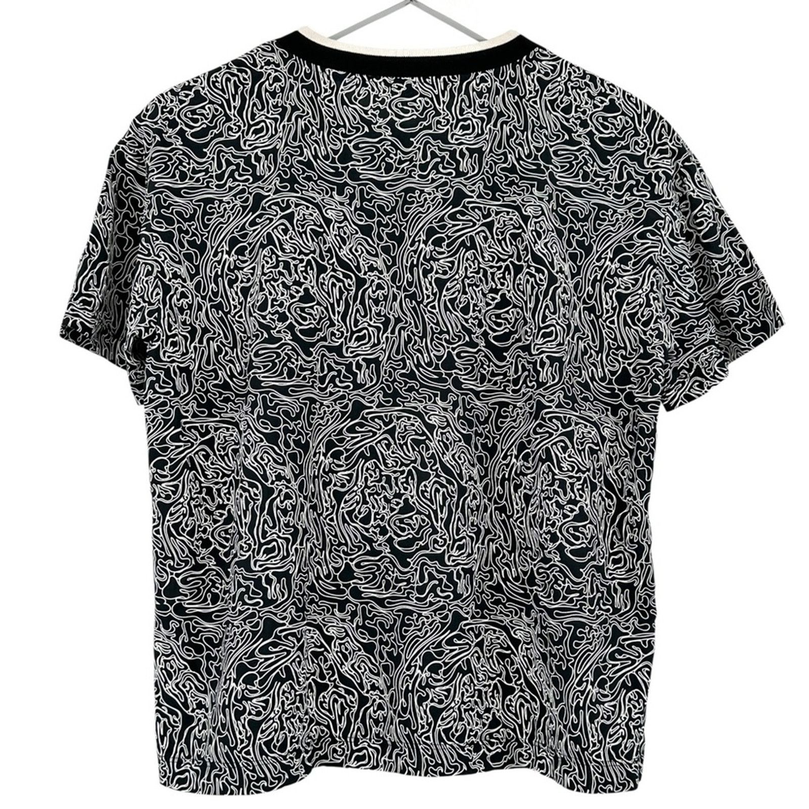 Opening Ceremony Black & White Bold Trippy Graphic Print T-Shirt Tee Size M / US 6-8 / IT 42-44 - 2 Thumbnail