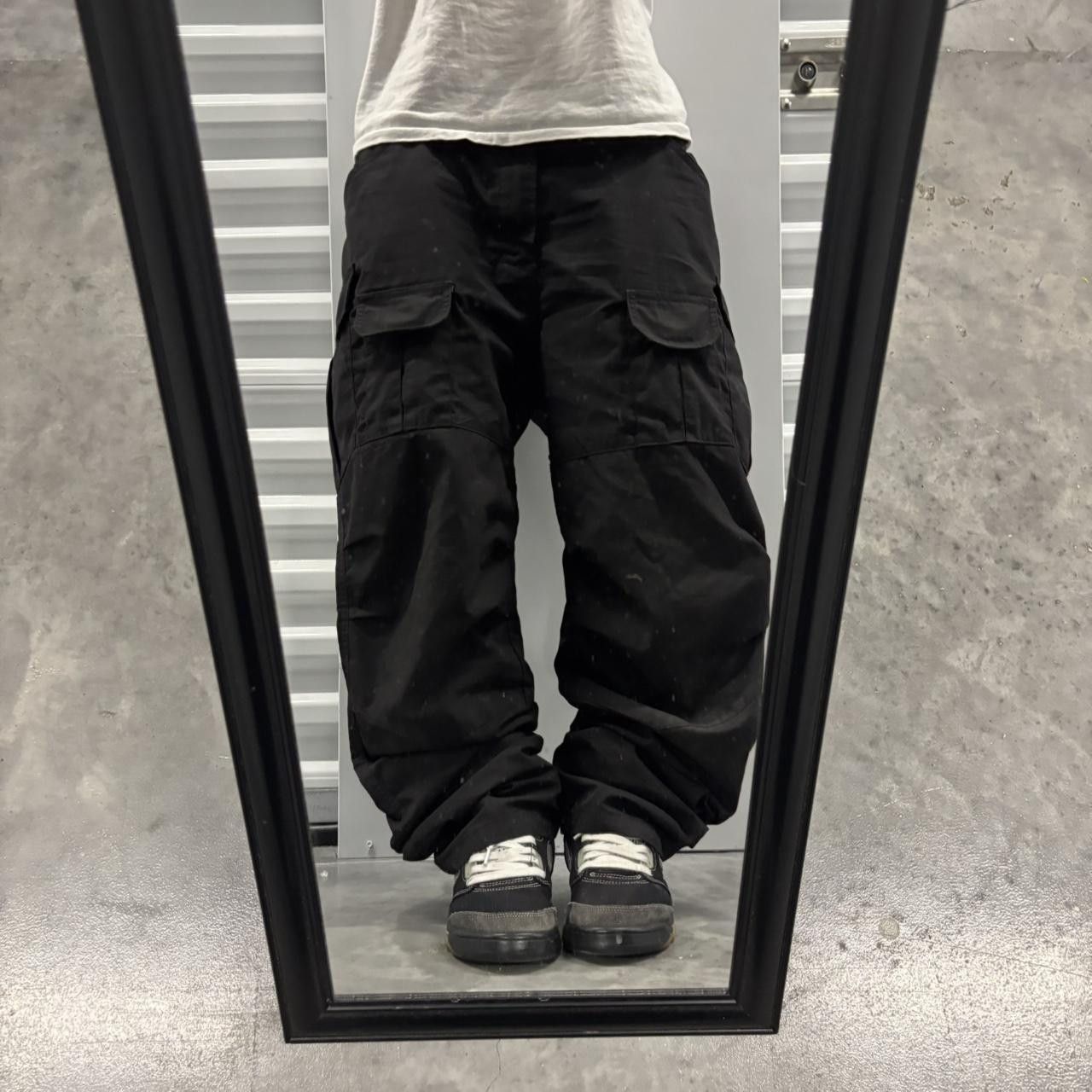 Japanese Brand × Vintage Crazy Vintage Y2K/2000s Black Streetwear Workwear Skater Cargo Pants! Size US 38 / EU 54 - 1 Thumbnail
