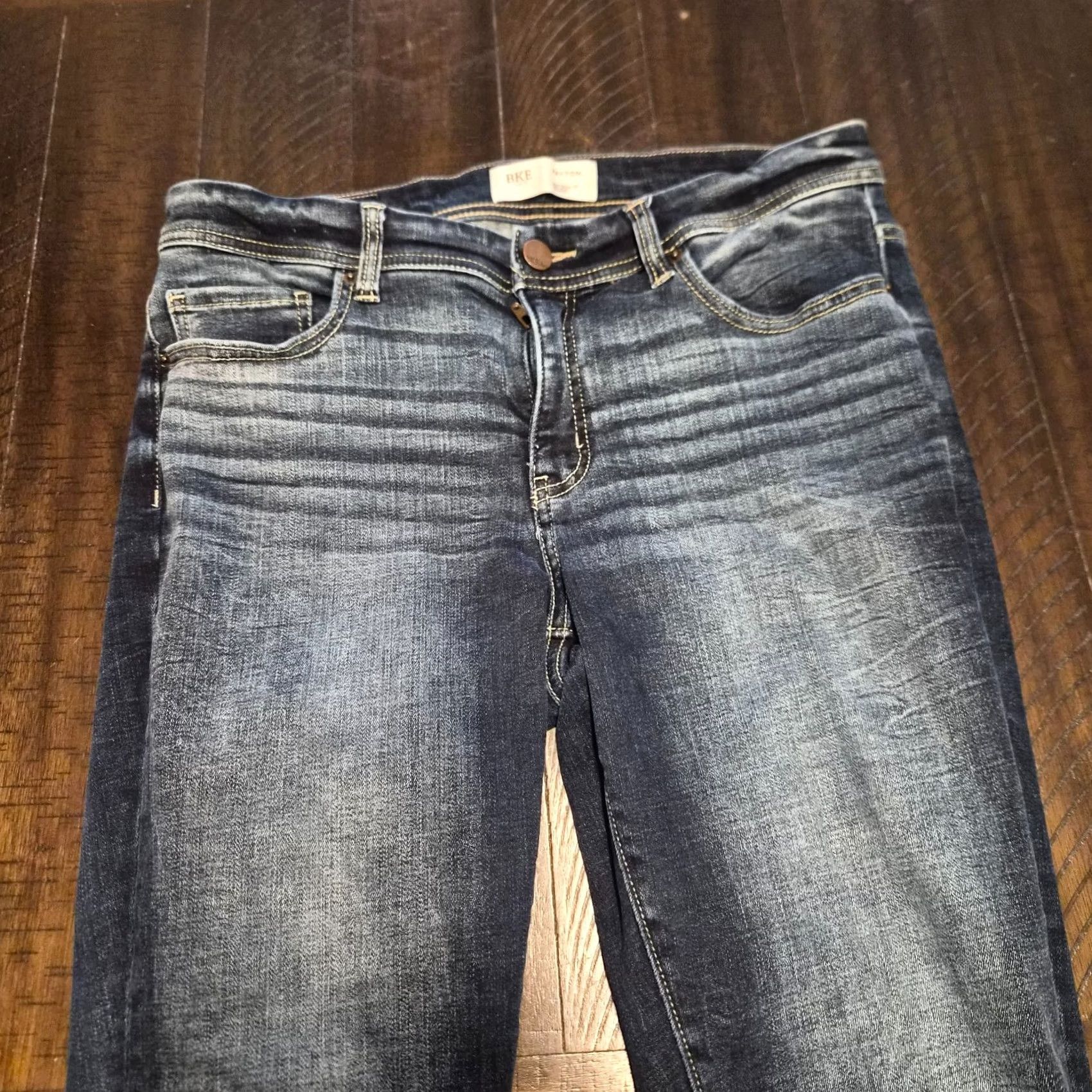 Vintage BKE Jeans Denim Payton Size 29 Skinny Stretch Blue Regular Womens Ankle 5-Pocket Logo Button Zip Size 30" / US 8 / IT 44 - 2 Thumbnail