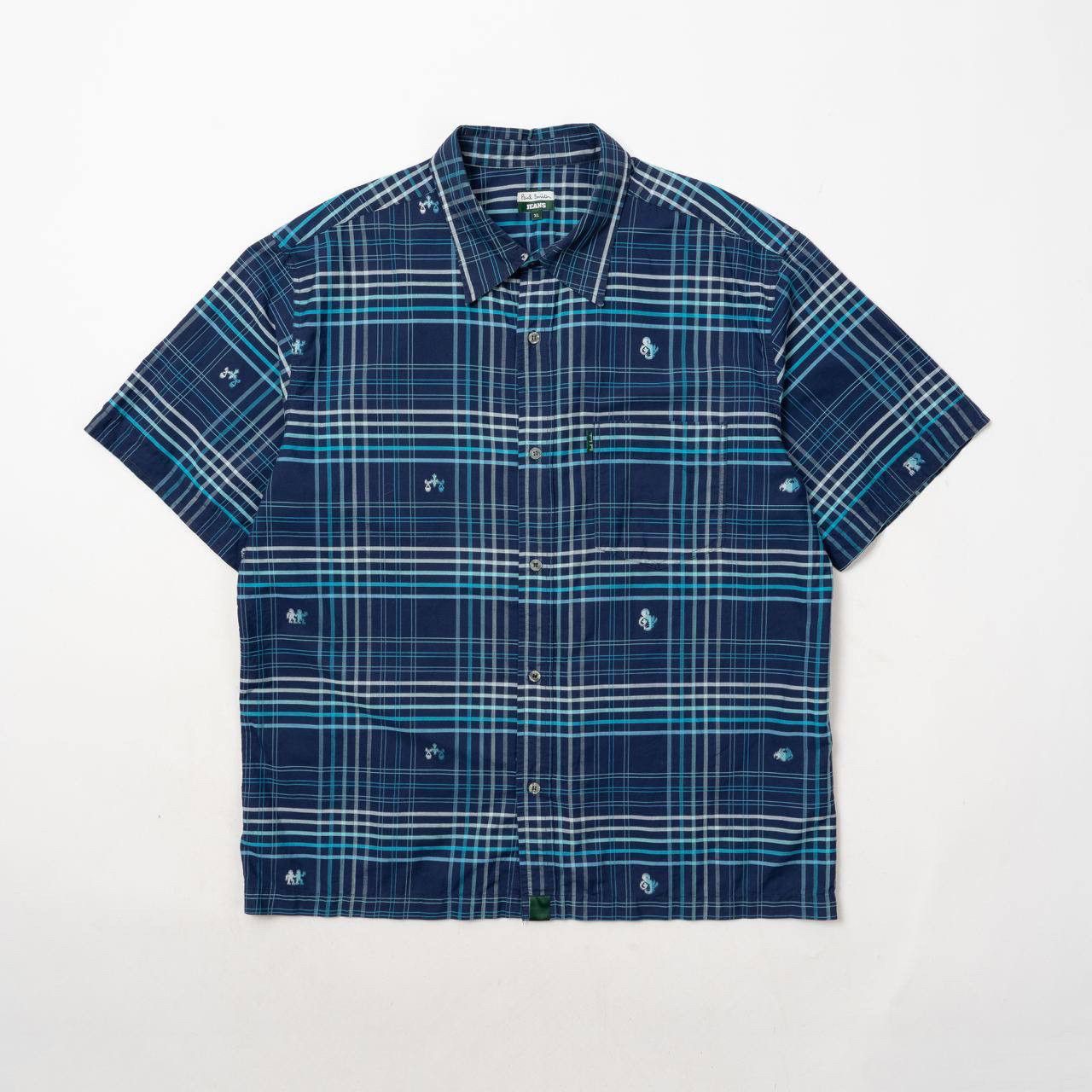 Paul Smith 🔵PAUL SMITH JEANS Vintage Short Sleeve Zodiac Cotton Shirt Size US XL / EU 56 / 4 - 4 Thumbnail