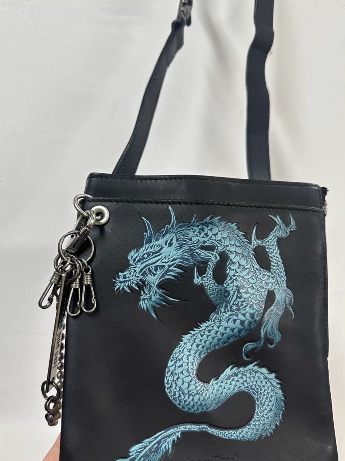 バッグ VTG Jean Paul Gaultier Dragon sb Jean-Paul GAULTIER Dragon Leather Shoulder Bag Brown (K