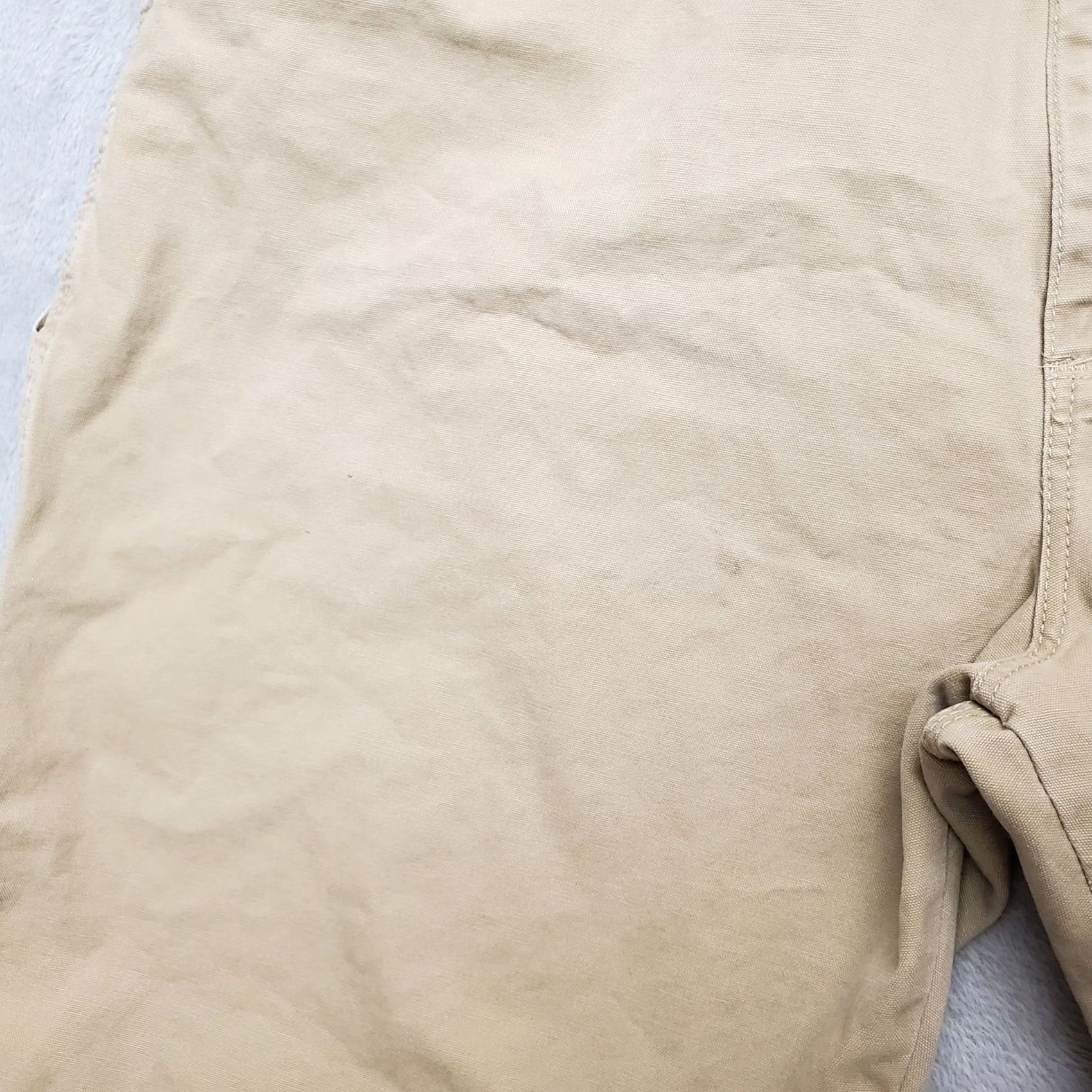 Wrangler Wrangler Cargo Shorts Men 42 Khaki Canvas 100% Cotton Cargo Pocket Flat Front Belt Loops Outdoor Summer Casual Beige Size US 42 / EU 58 - 2 Thumbnail