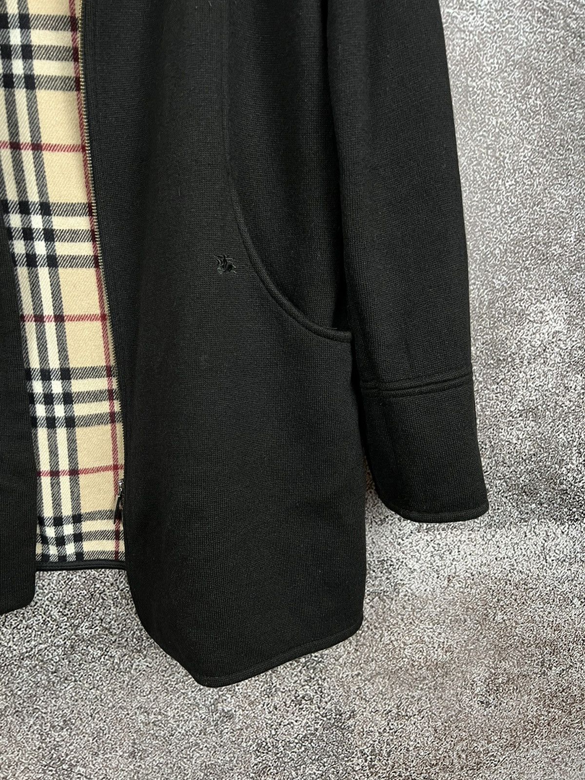 Burberry × Designer Burberry London Hooded Wool Coat nova check zip small logo Size L / US 10 / IT 46 - 5 Thumbnail