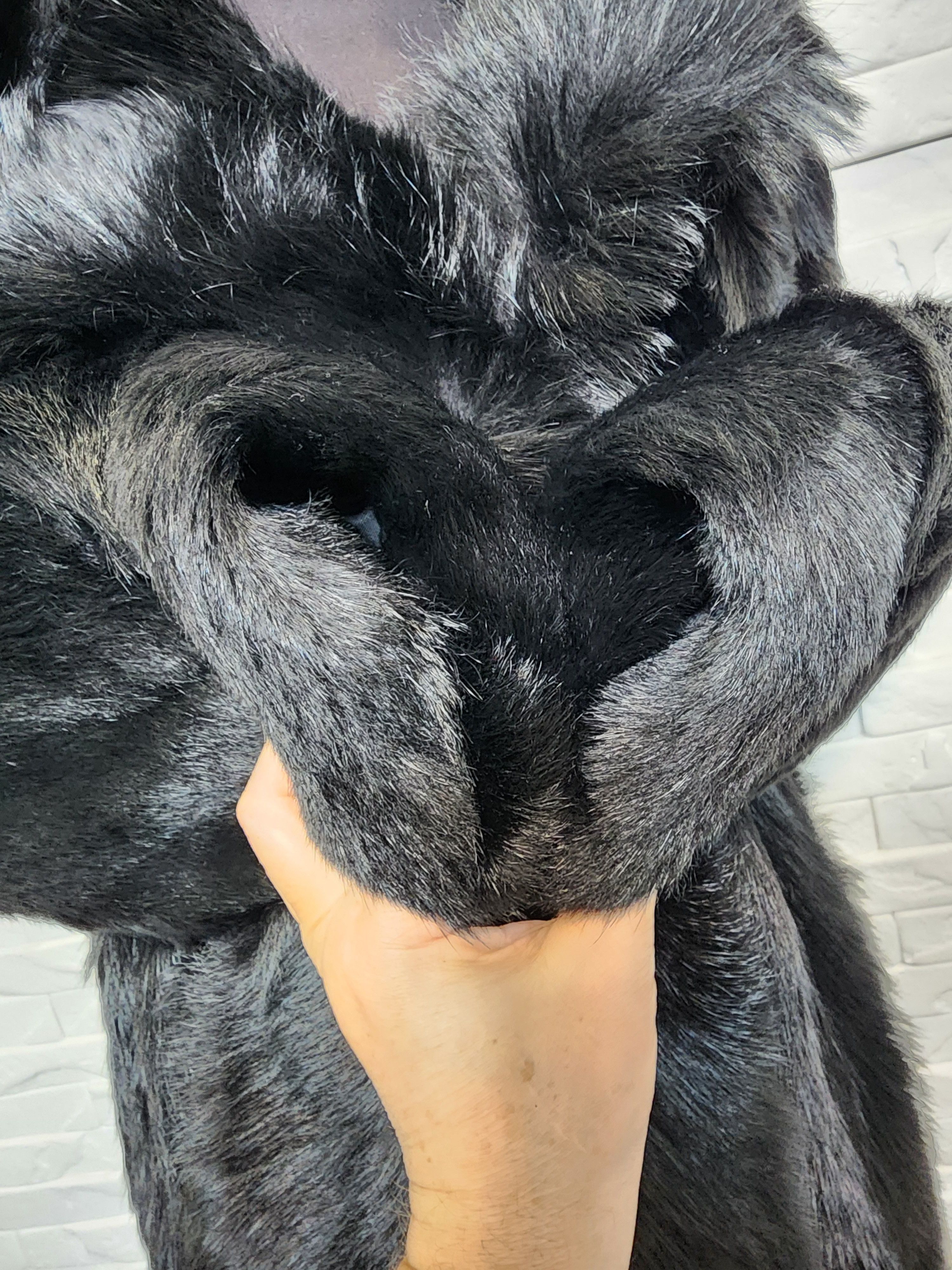 Furla Black Genuine Fur Coat: Women's Winter Warm Coat Size XL / US 12-14 / IT 48-50 - 7 Thumbnail